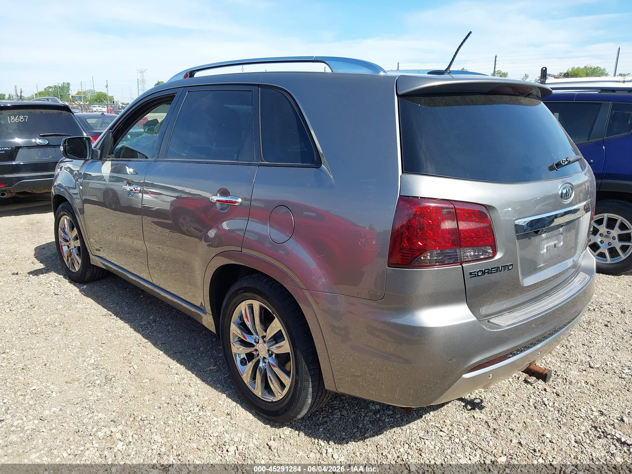 2012 Kia Sorento Sx V6 Gray vin: 5XYKWDA20CG285358