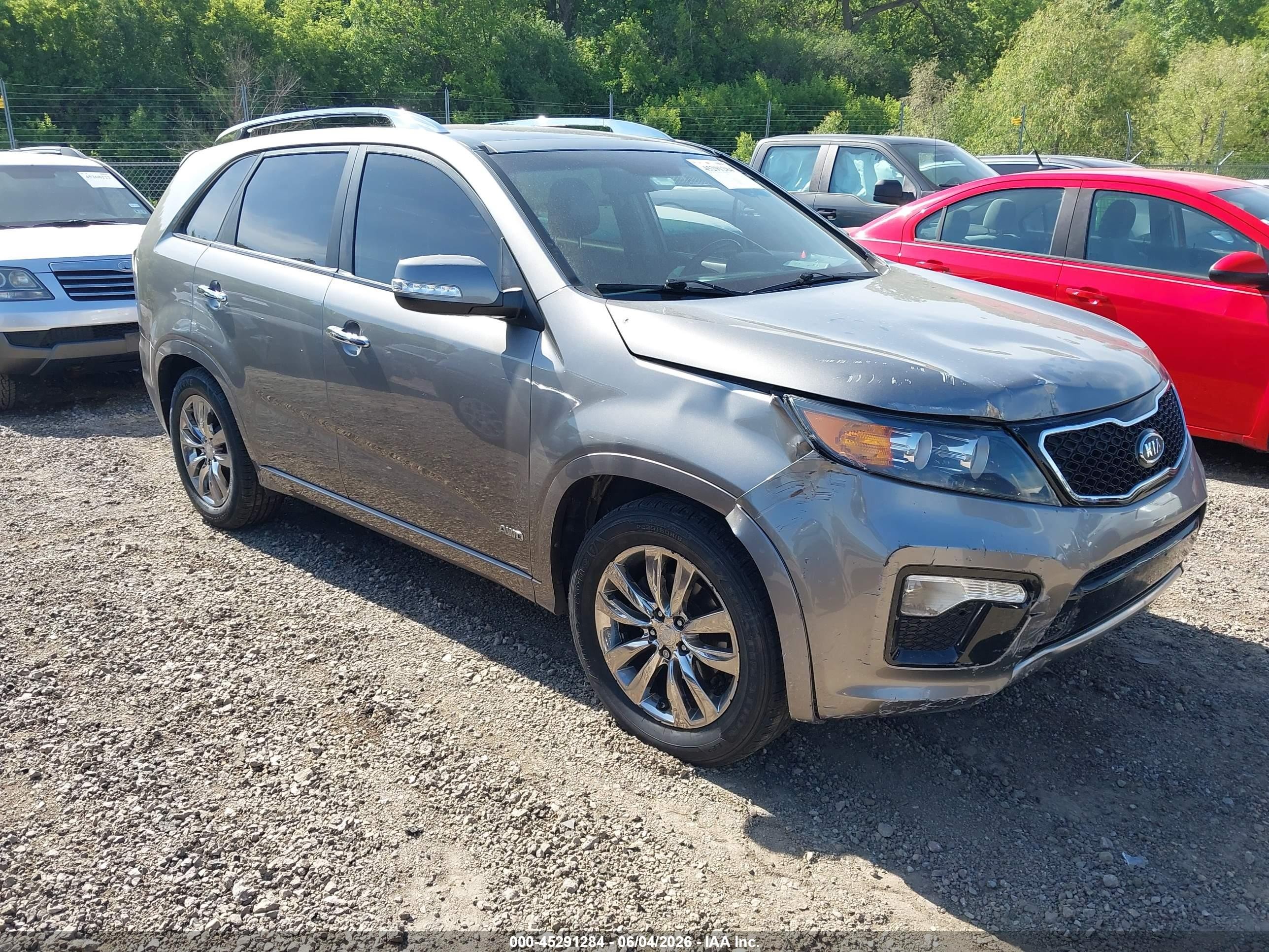2012 Kia Sorento Sx V6 Gray vin: 5XYKWDA20CG285358