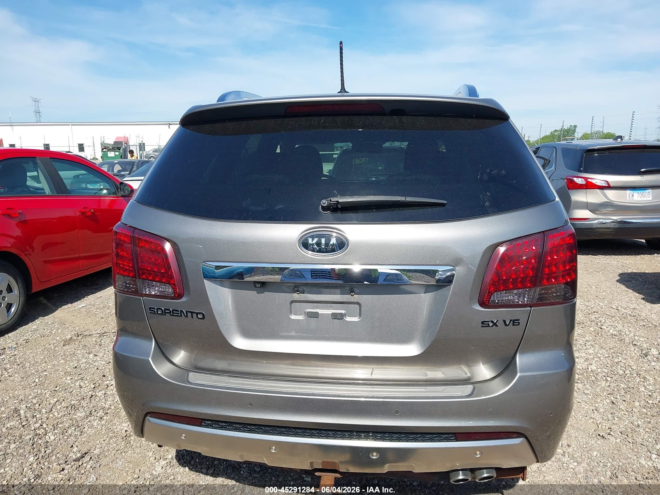 2012 Kia Sorento Sx V6 Gray vin: 5XYKWDA20CG285358