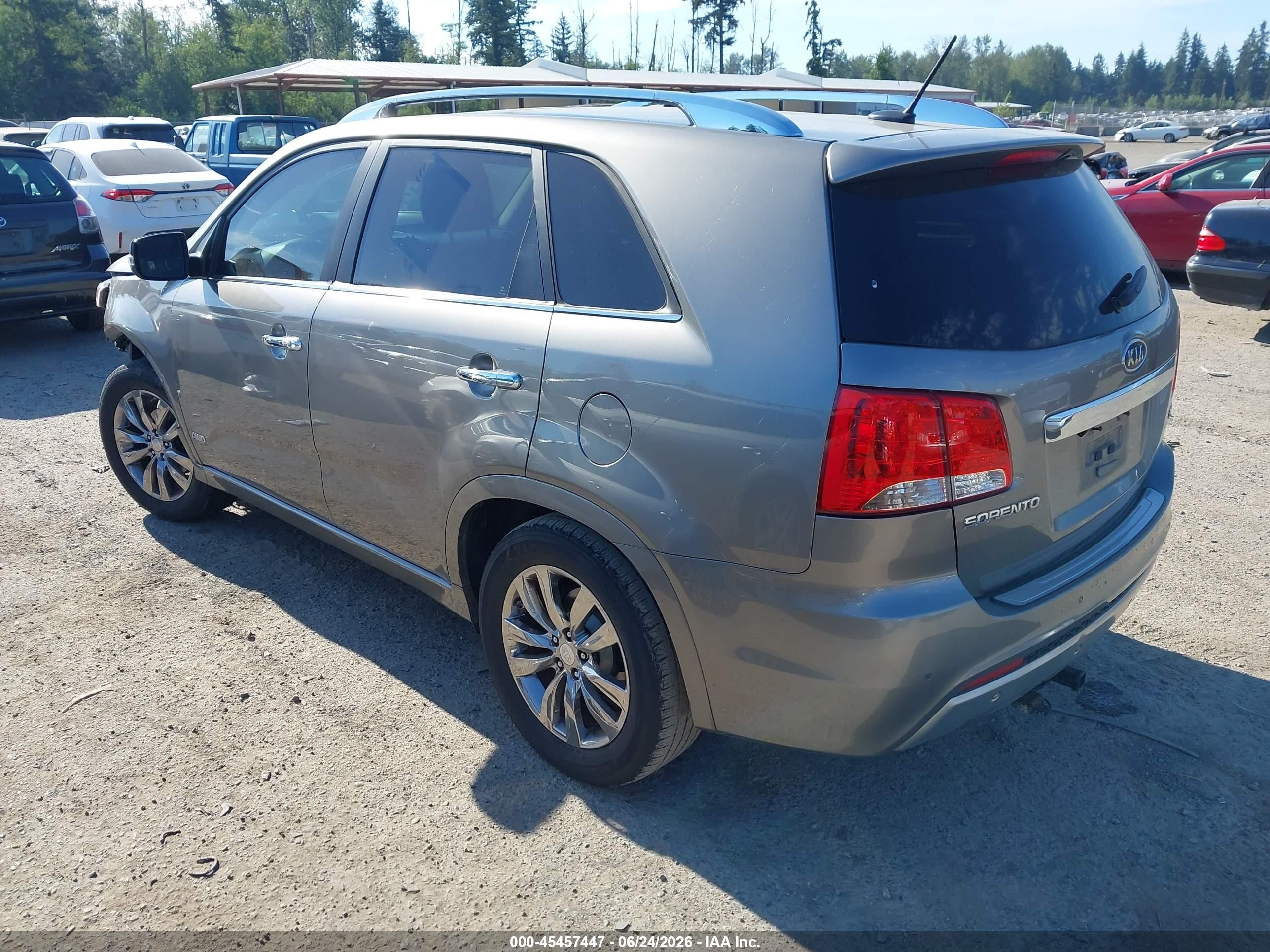 2013 Kia Sorento Sx V6 Gray vin: 5XYKWDA20DG389589