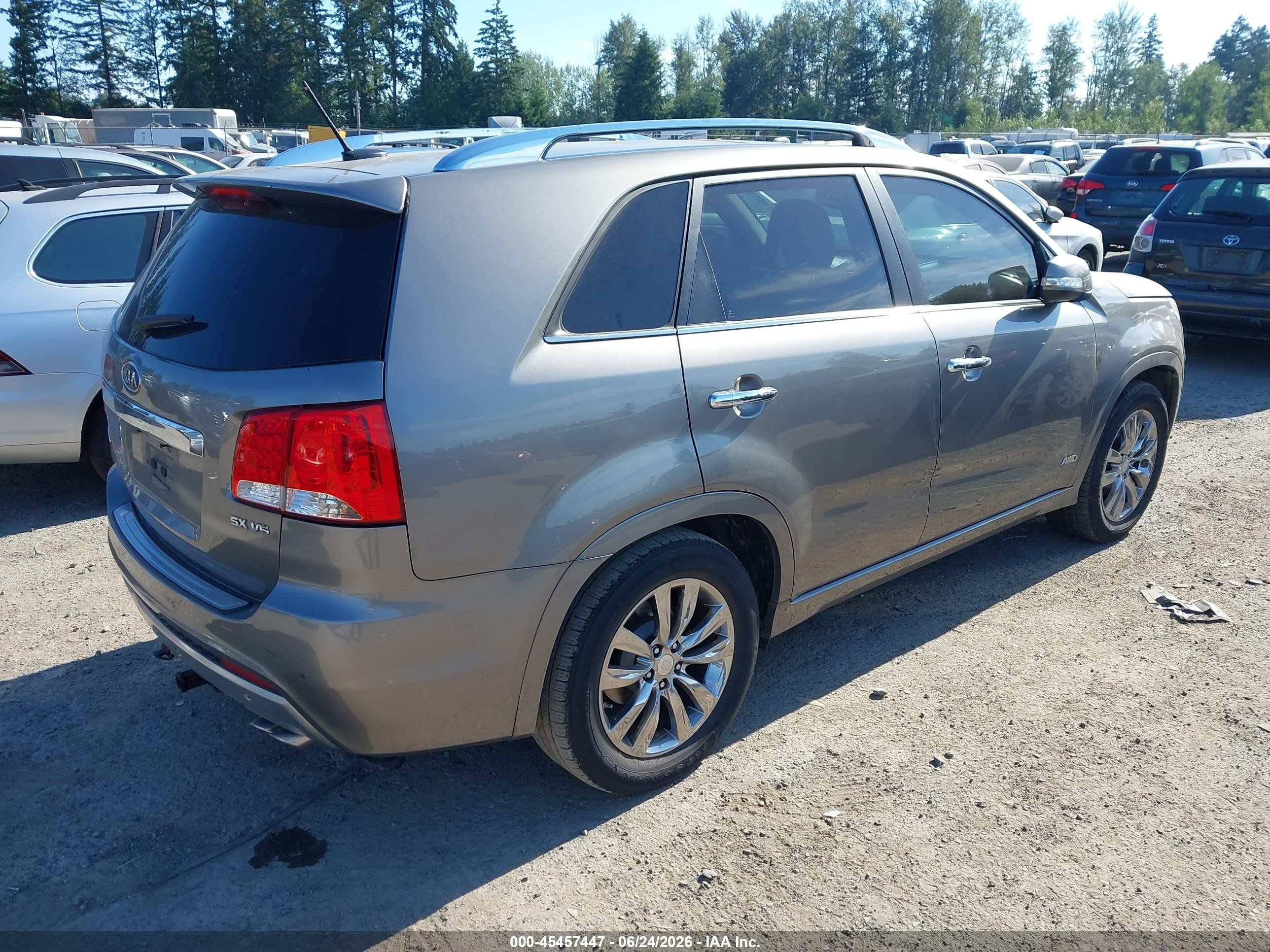 2013 Kia Sorento Sx V6 Gray vin: 5XYKWDA20DG389589