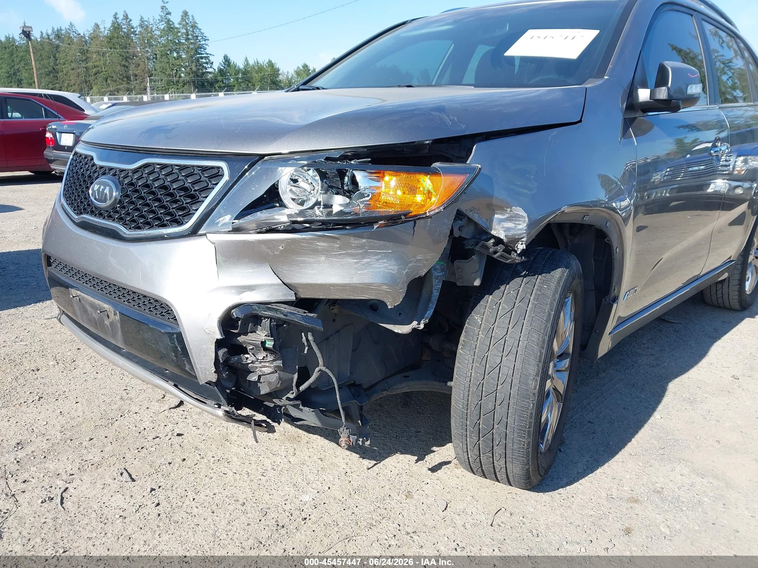2013 Kia Sorento Sx V6 Gray vin: 5XYKWDA20DG389589