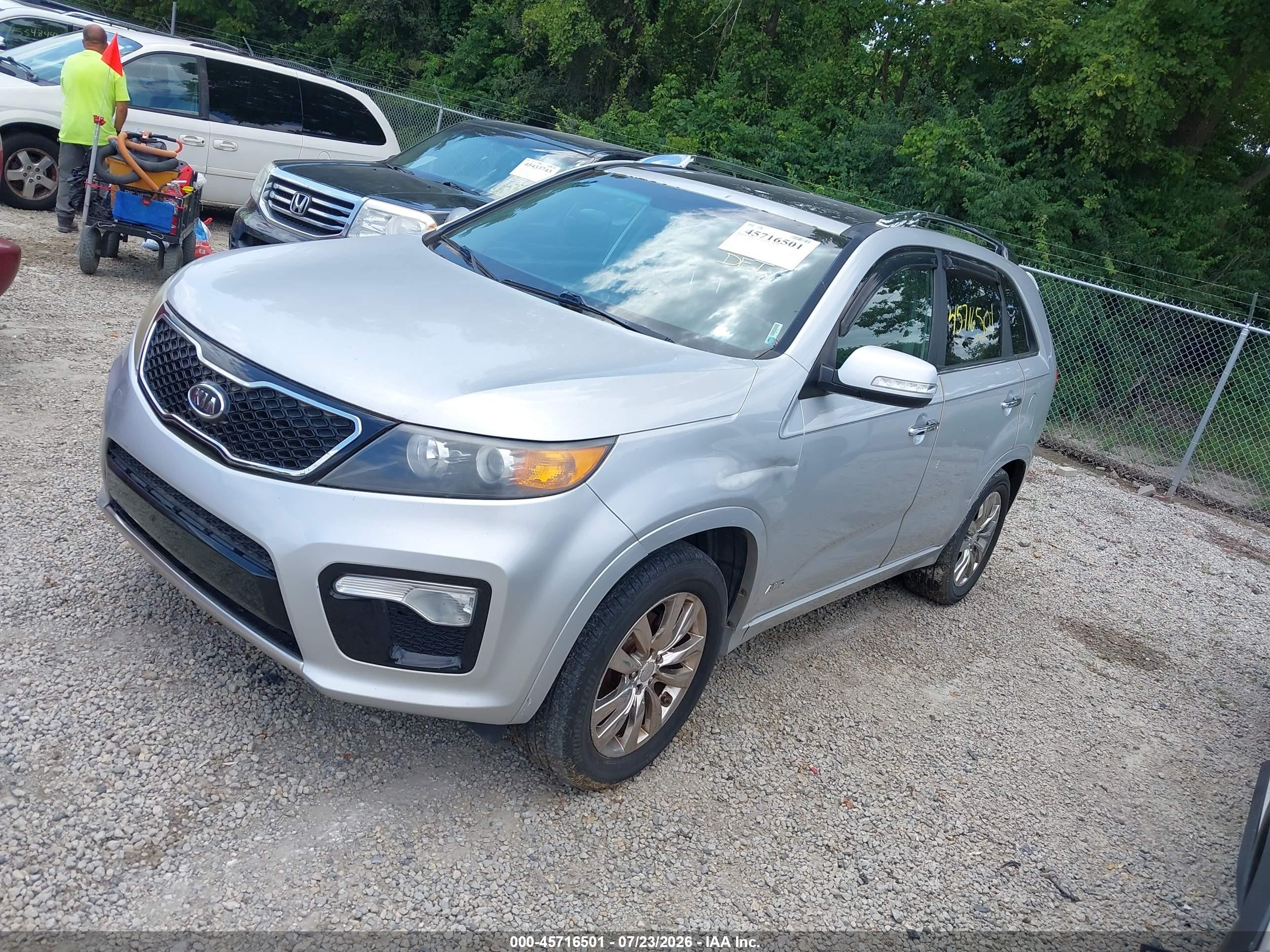 2012 Kia Sorento Sx V6 Серебряный vin: 5XYKWDA21CG249453