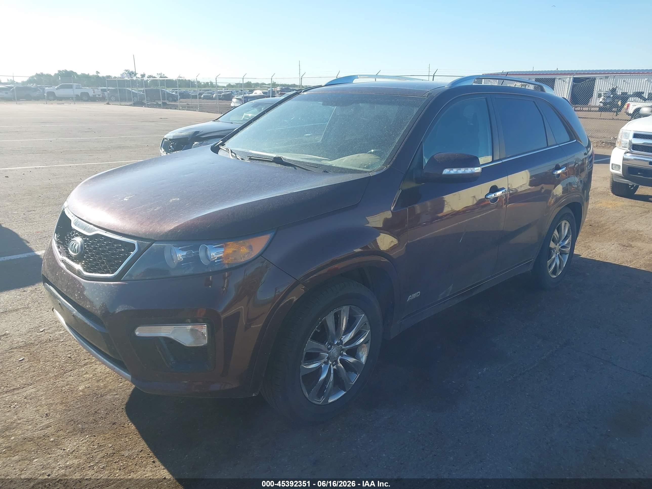 2012 Kia Sorento Sx V6 Purple vin: 5XYKWDA21CG286373
