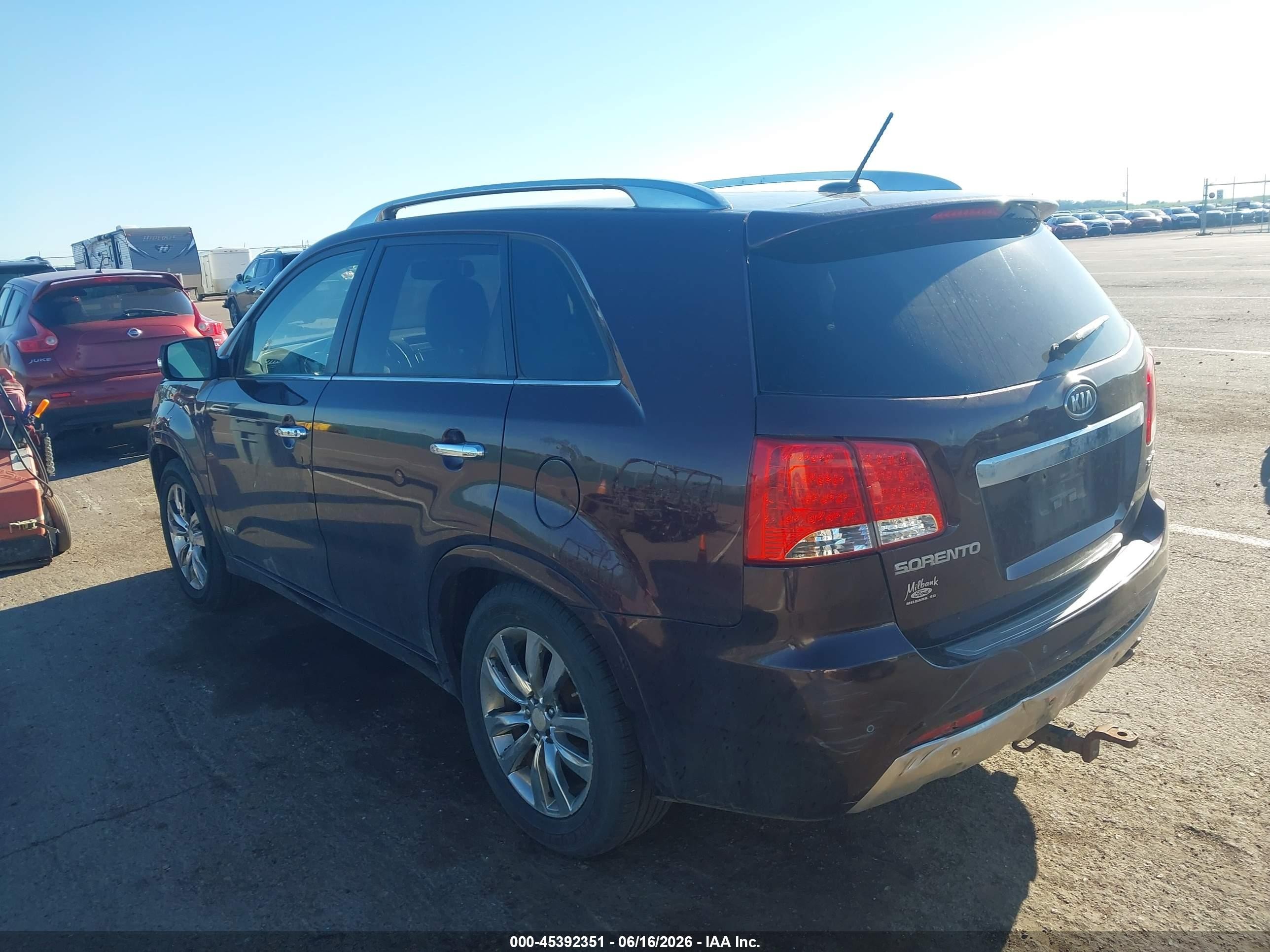 2012 Kia Sorento Sx V6 Purple vin: 5XYKWDA21CG286373