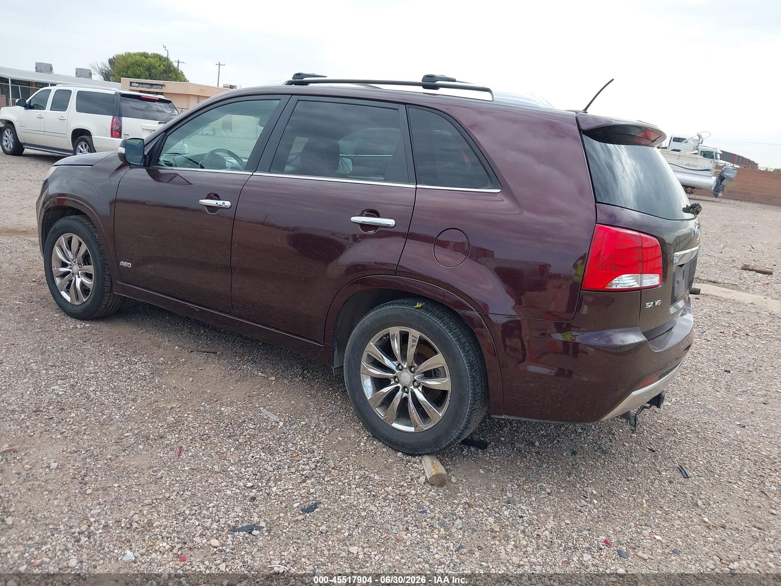 2012 Kia Sorento Sx V6 Бордовый vin: 5XYKWDA21CG287779