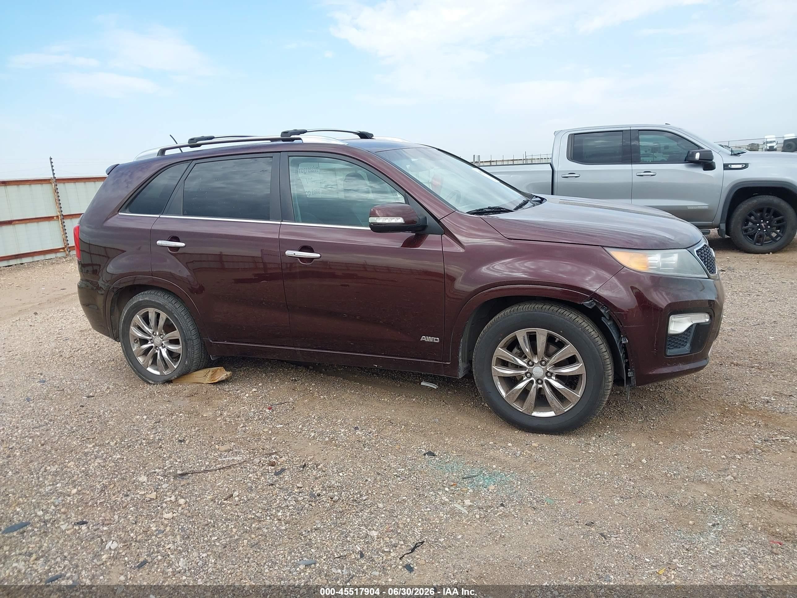 2012 Kia Sorento Sx V6 Бордовый vin: 5XYKWDA21CG287779