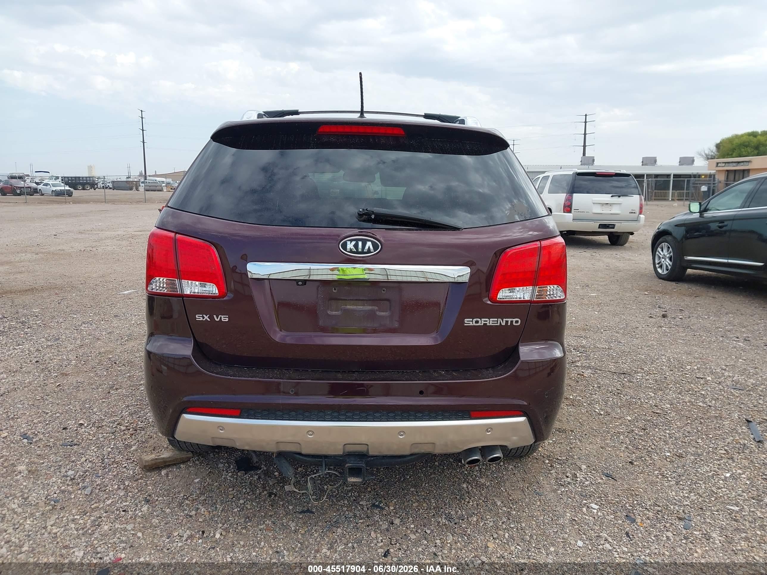 2012 Kia Sorento Sx V6 Бордовый vin: 5XYKWDA21CG287779