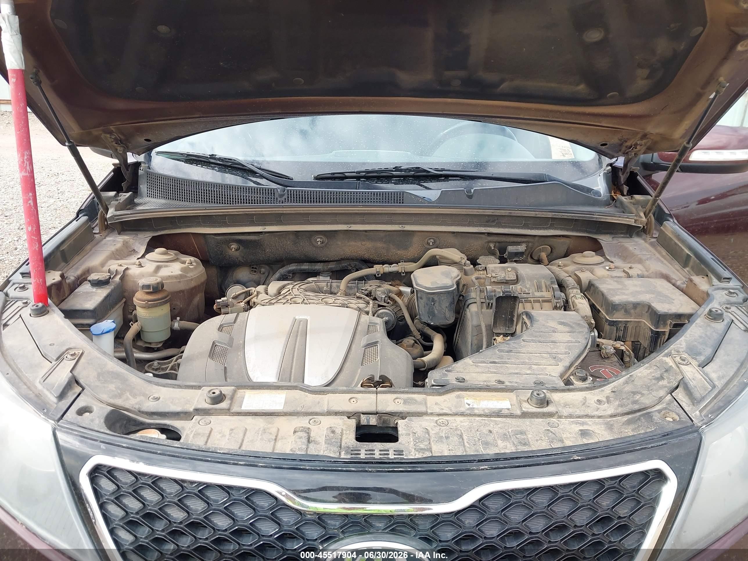 2012 Kia Sorento Sx V6 Бордовый vin: 5XYKWDA21CG287779