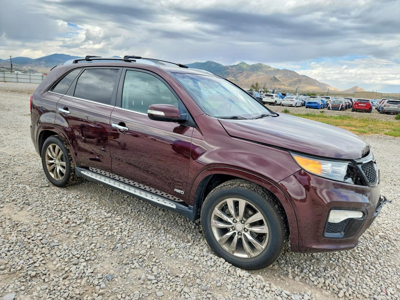 2013 Kia Sorento Sx Burgundy vin: 5XYKWDA21DG333046