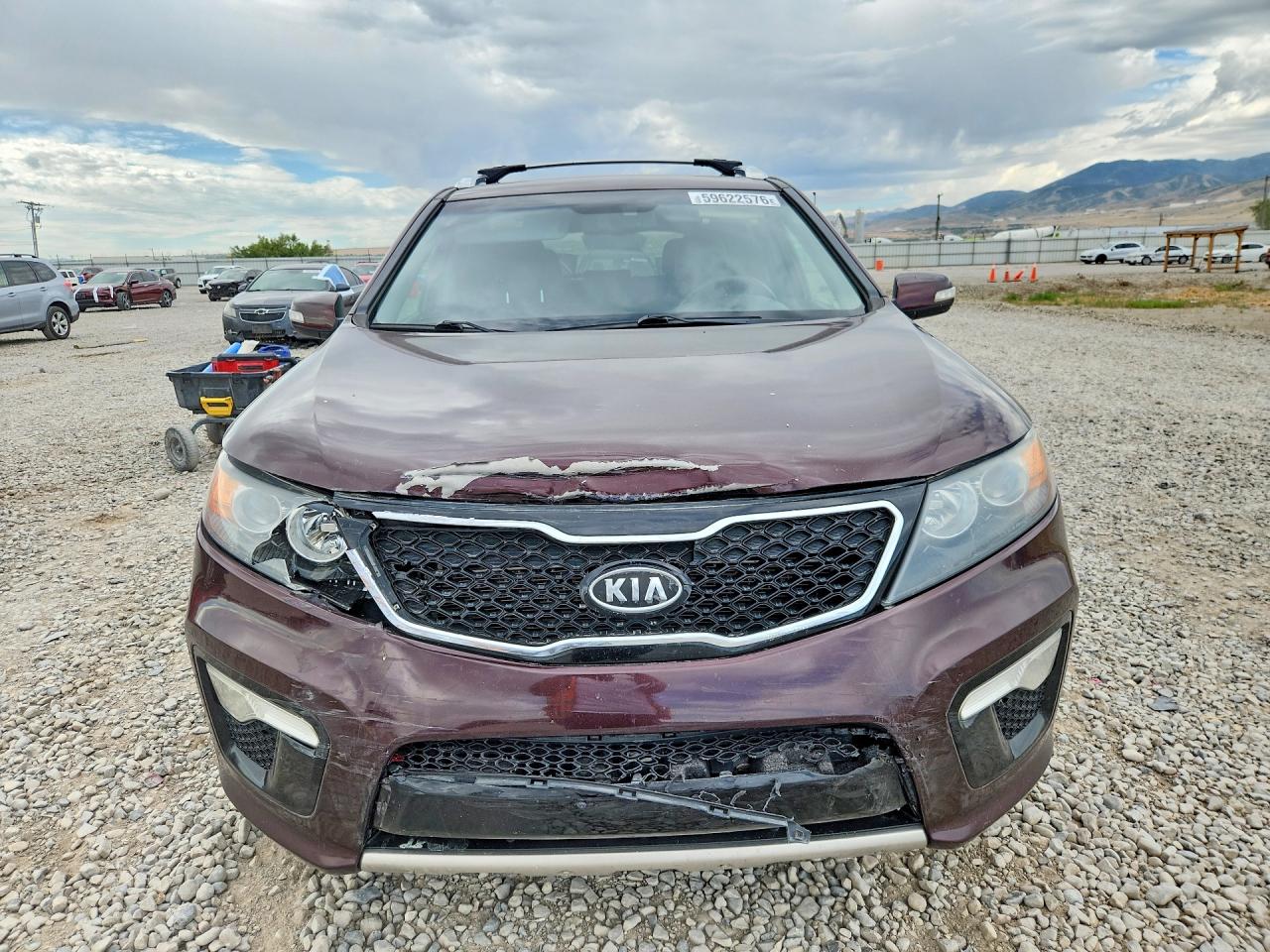 2013 Kia Sorento Sx Burgundy vin: 5XYKWDA21DG333046