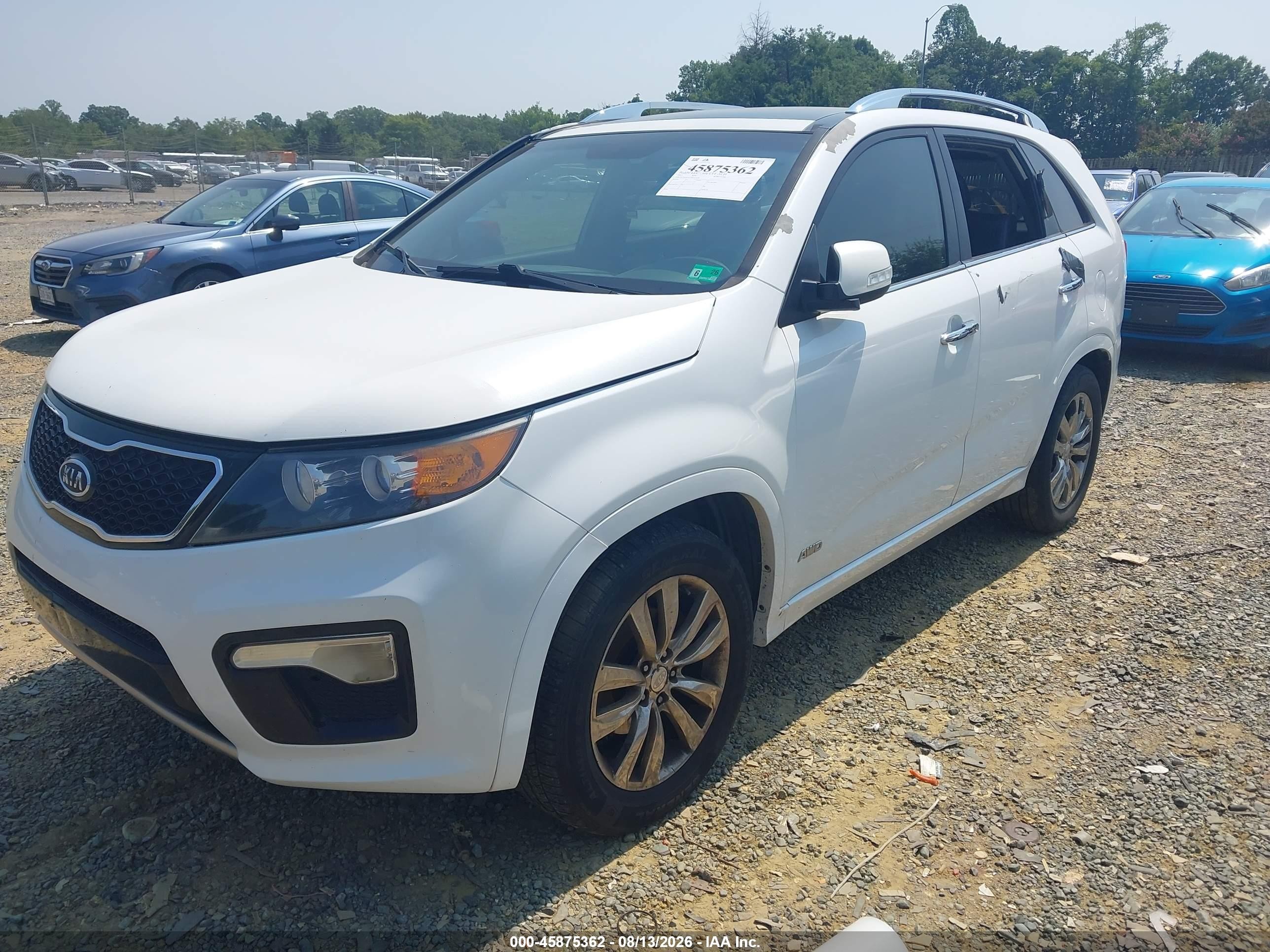 2013 Kia Sorento Sx V6 Белый vin: 5XYKWDA21DG353426