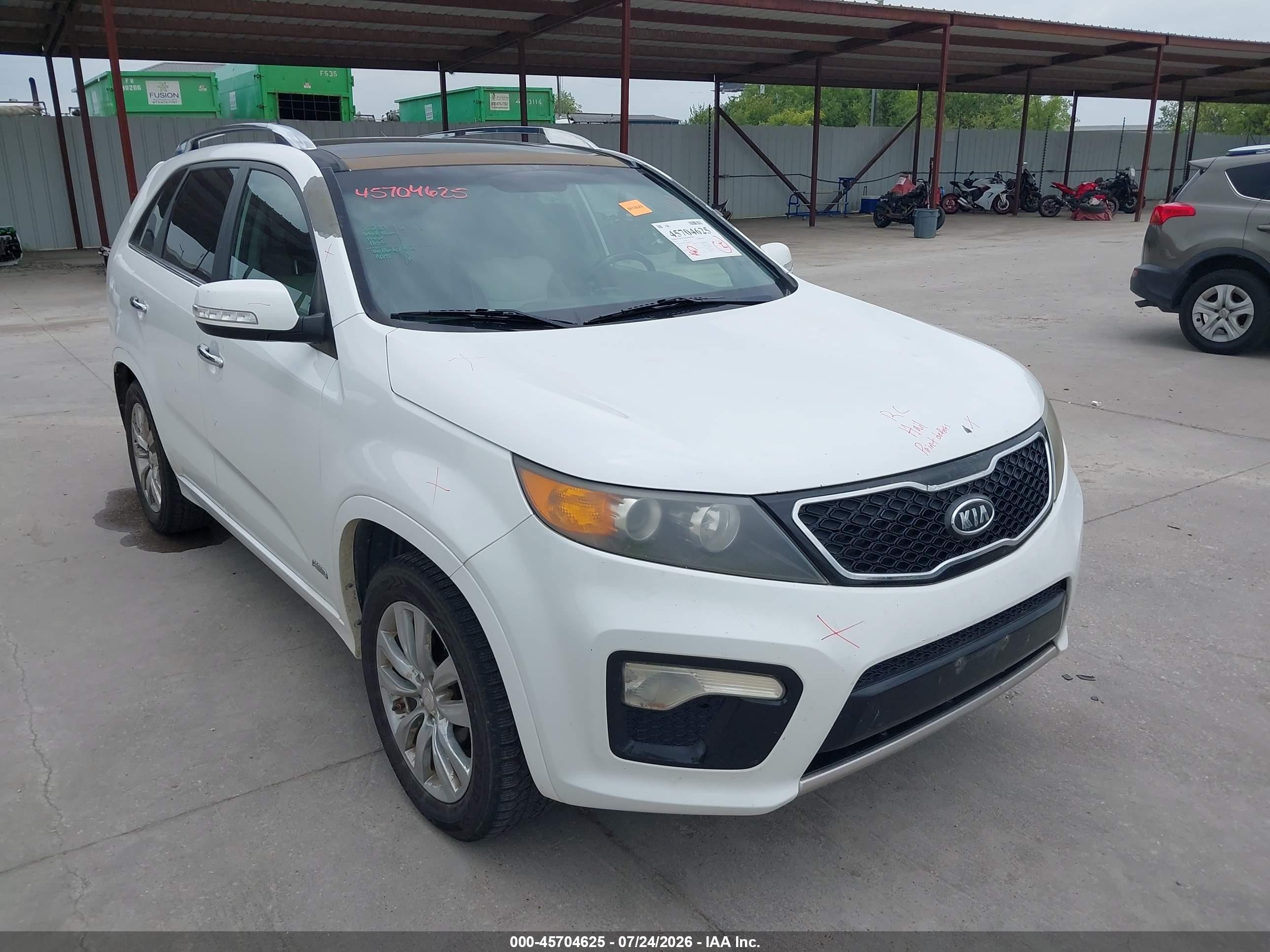 2013 Kia Sorento Sx V6 Белый vin: 5XYKWDA21DG364412