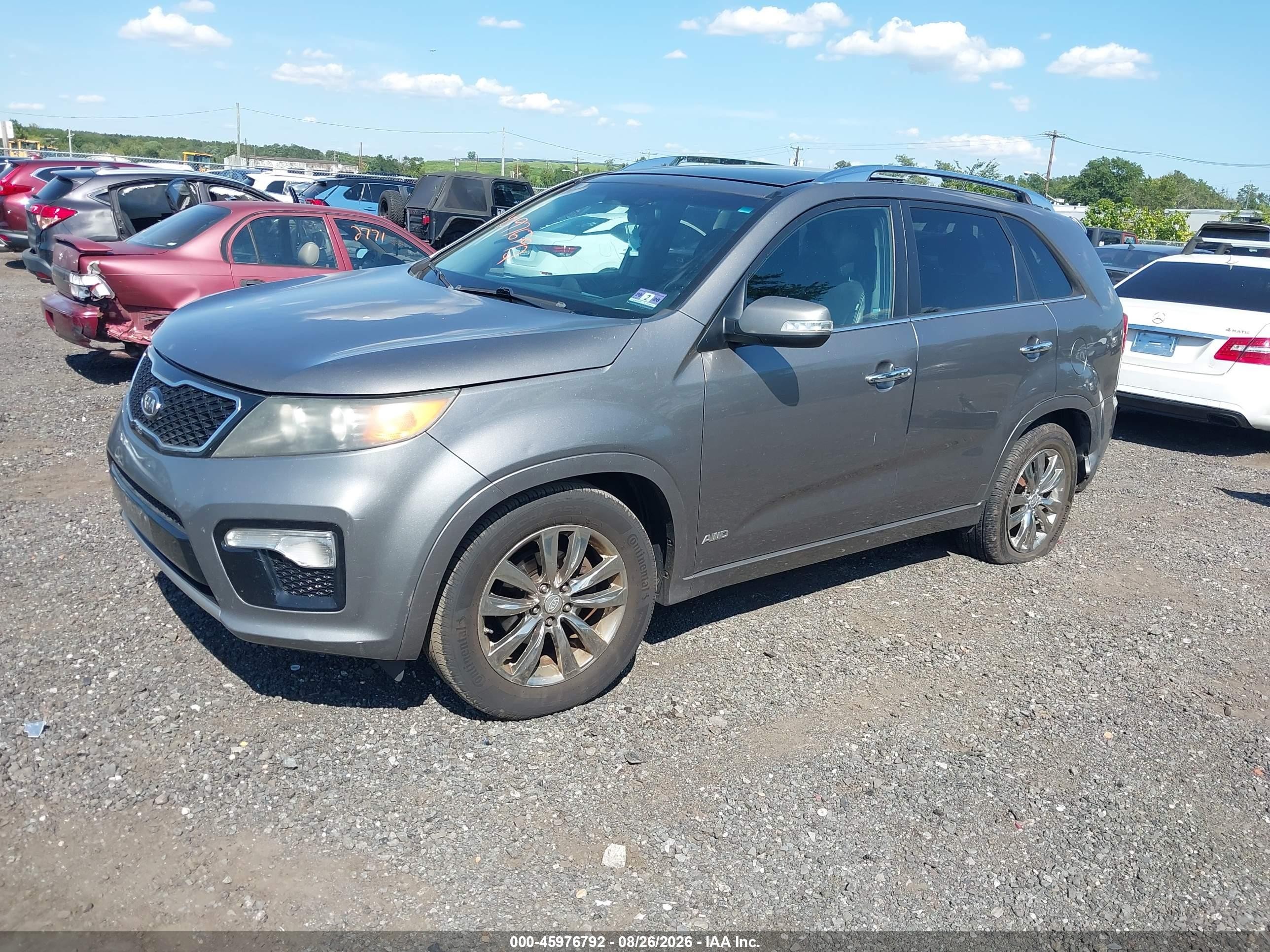 2011 Kia Sorento Sx V6 Gray vin: 5XYKWDA22BG138036