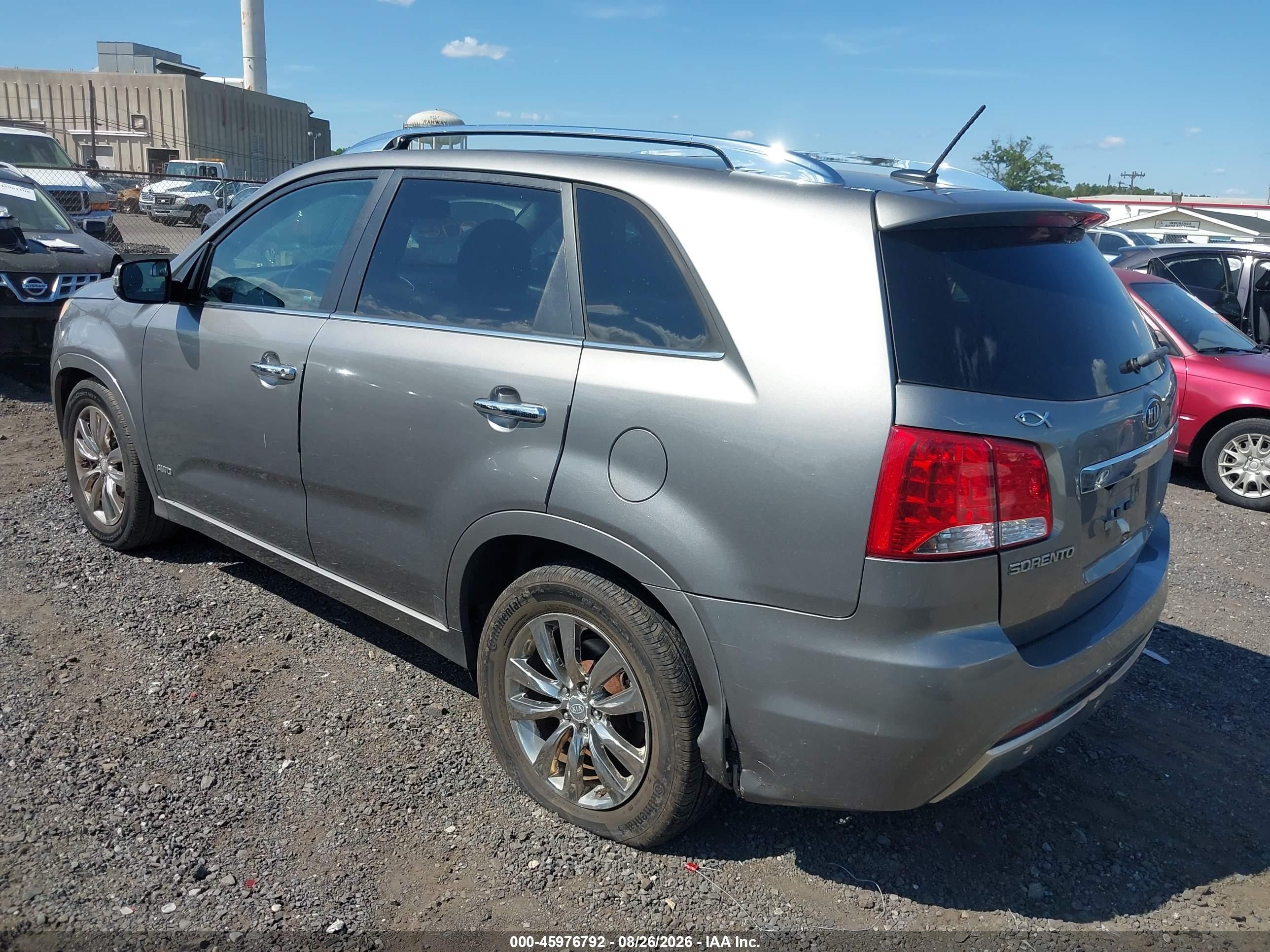 2011 Kia Sorento Sx V6 Gray vin: 5XYKWDA22BG138036