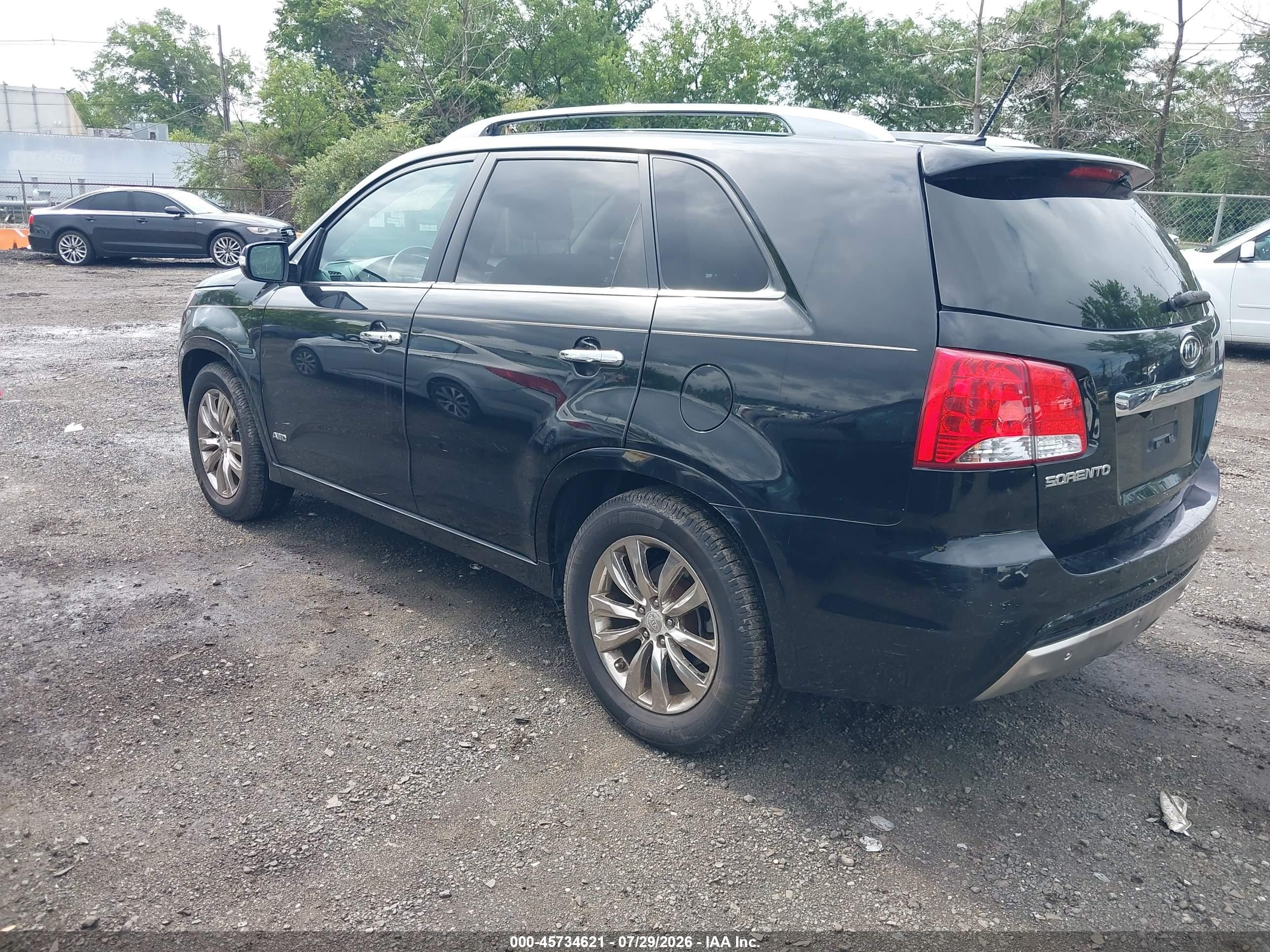 2011 Kia Sorento Sx V6 Black vin: 5XYKWDA22BG148100