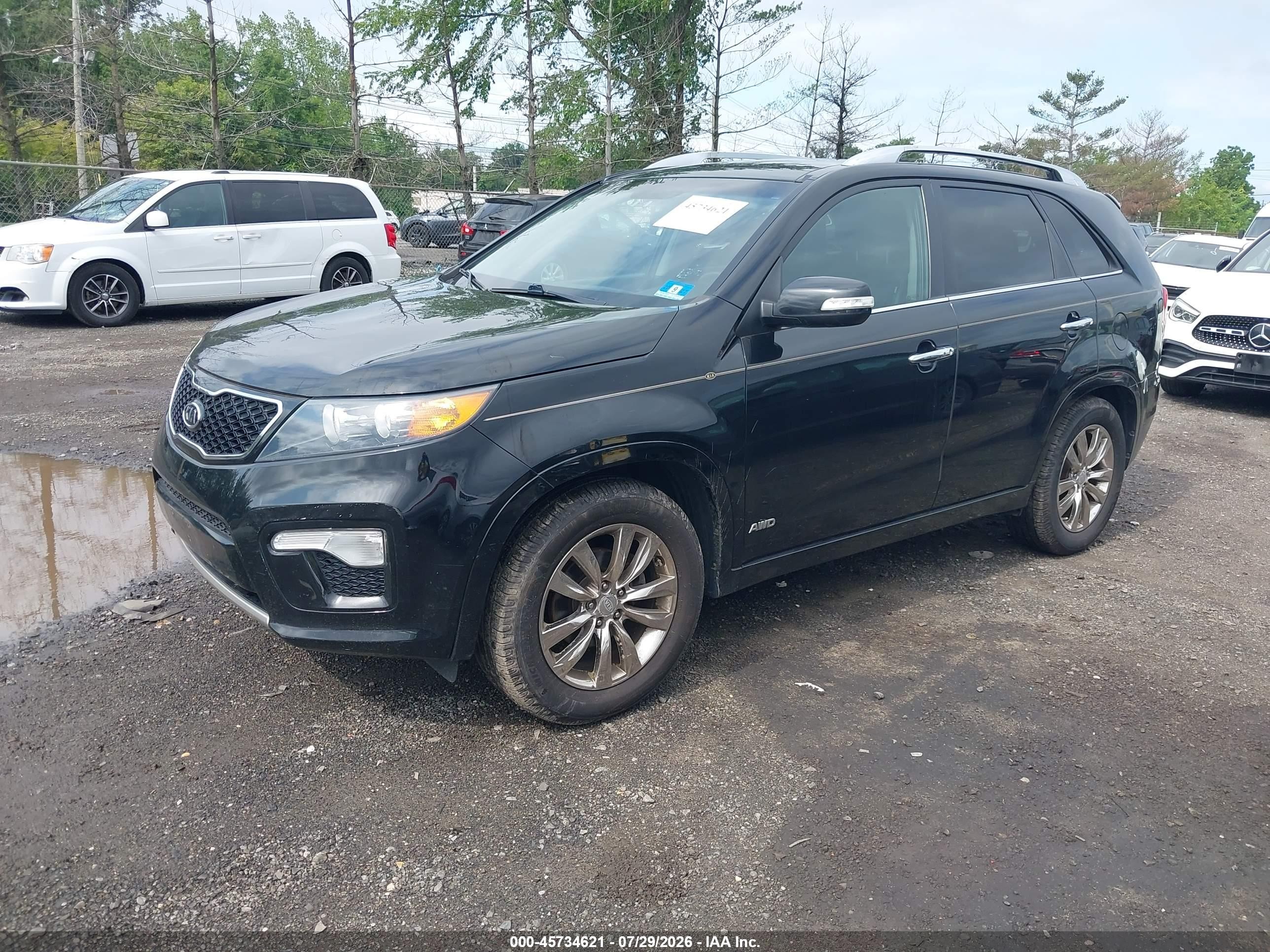 2011 Kia Sorento Sx V6 Black vin: 5XYKWDA22BG148100