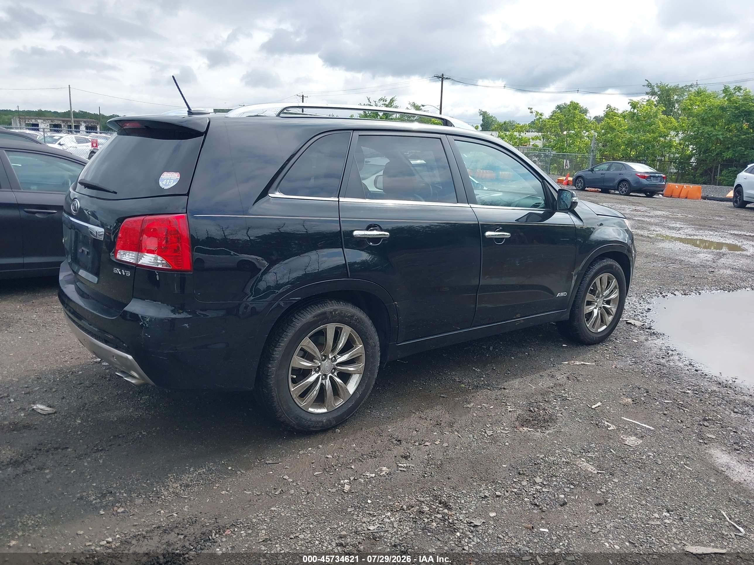 2011 Kia Sorento Sx V6 Black vin: 5XYKWDA22BG148100