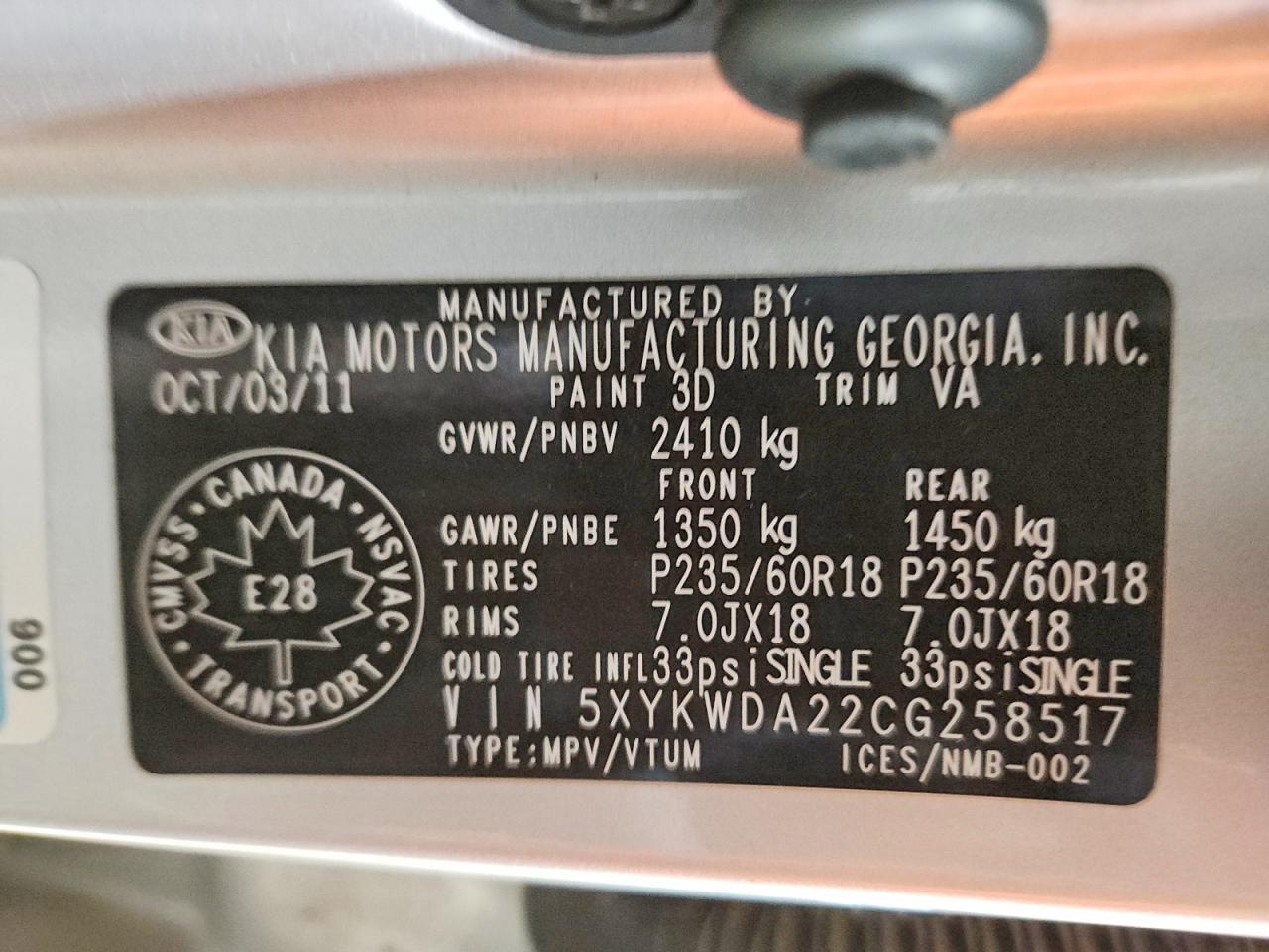2012 Kia Sorento Sx Silver vin: 5XYKWDA22CG258517
