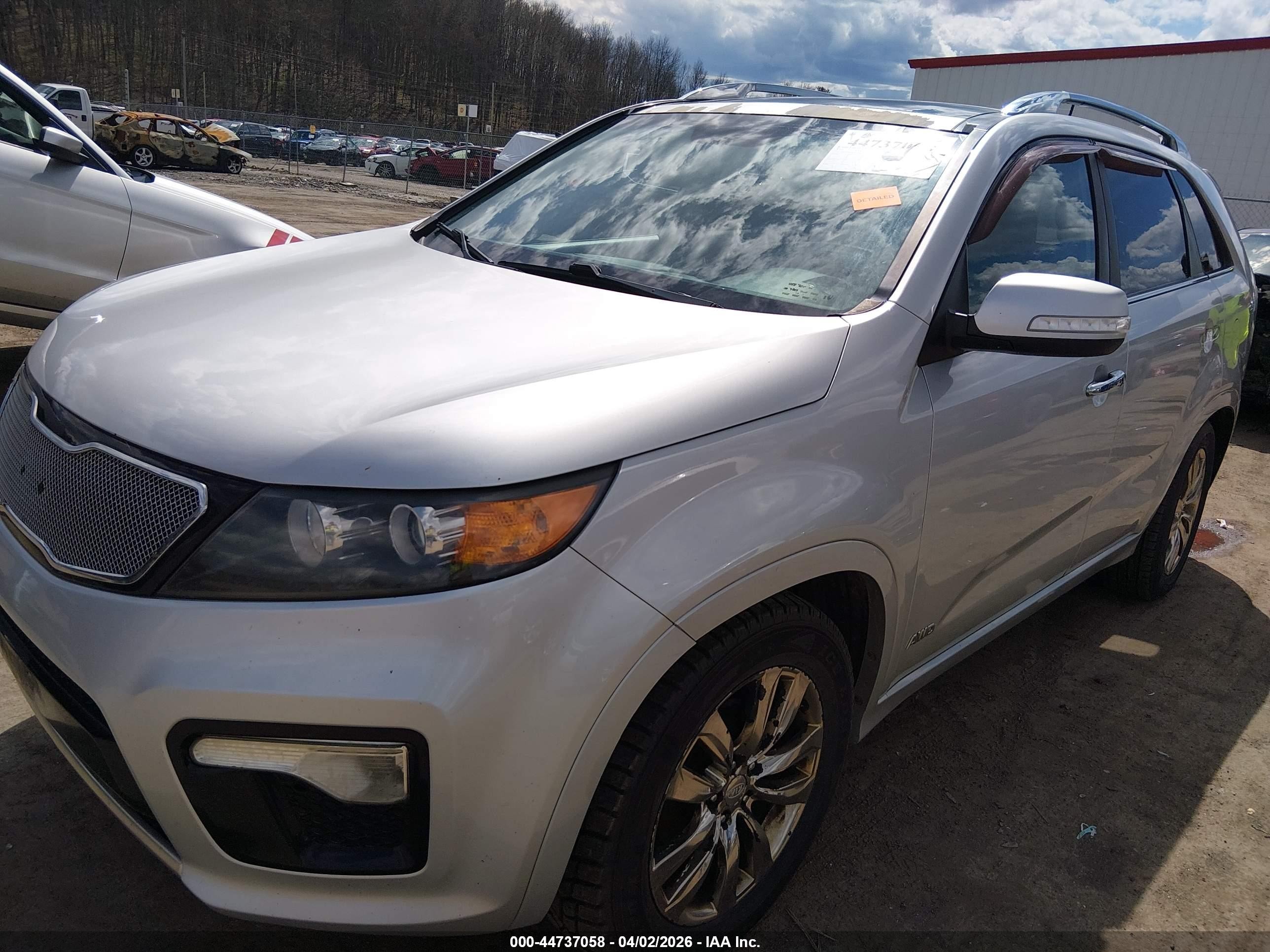 2012 Kia Sorento Sx V6 Silver vin: 5XYKWDA22CG265774