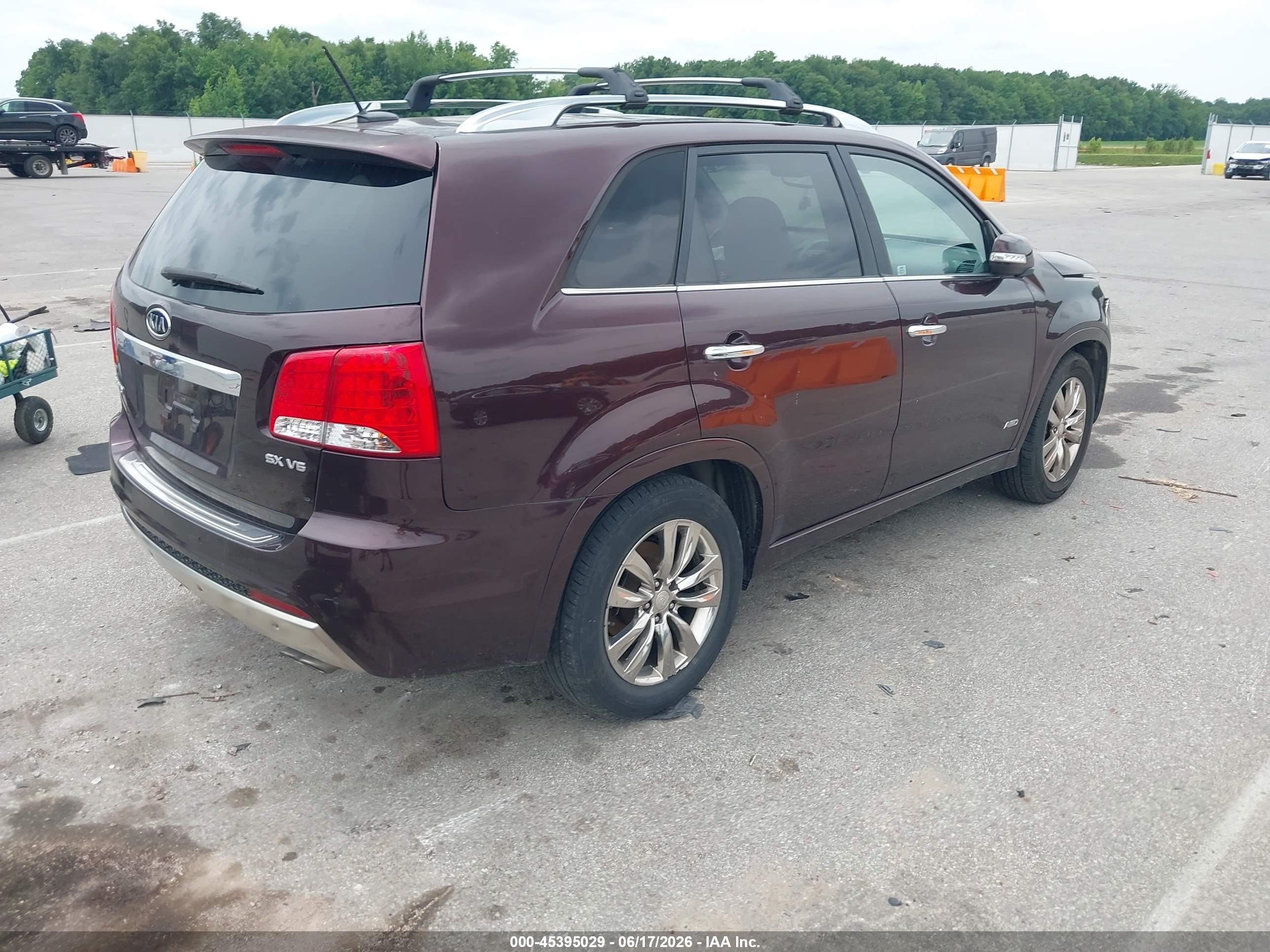 2013 Kia Sorento Sx V6 Maroon vin: 5XYKWDA22DG339518