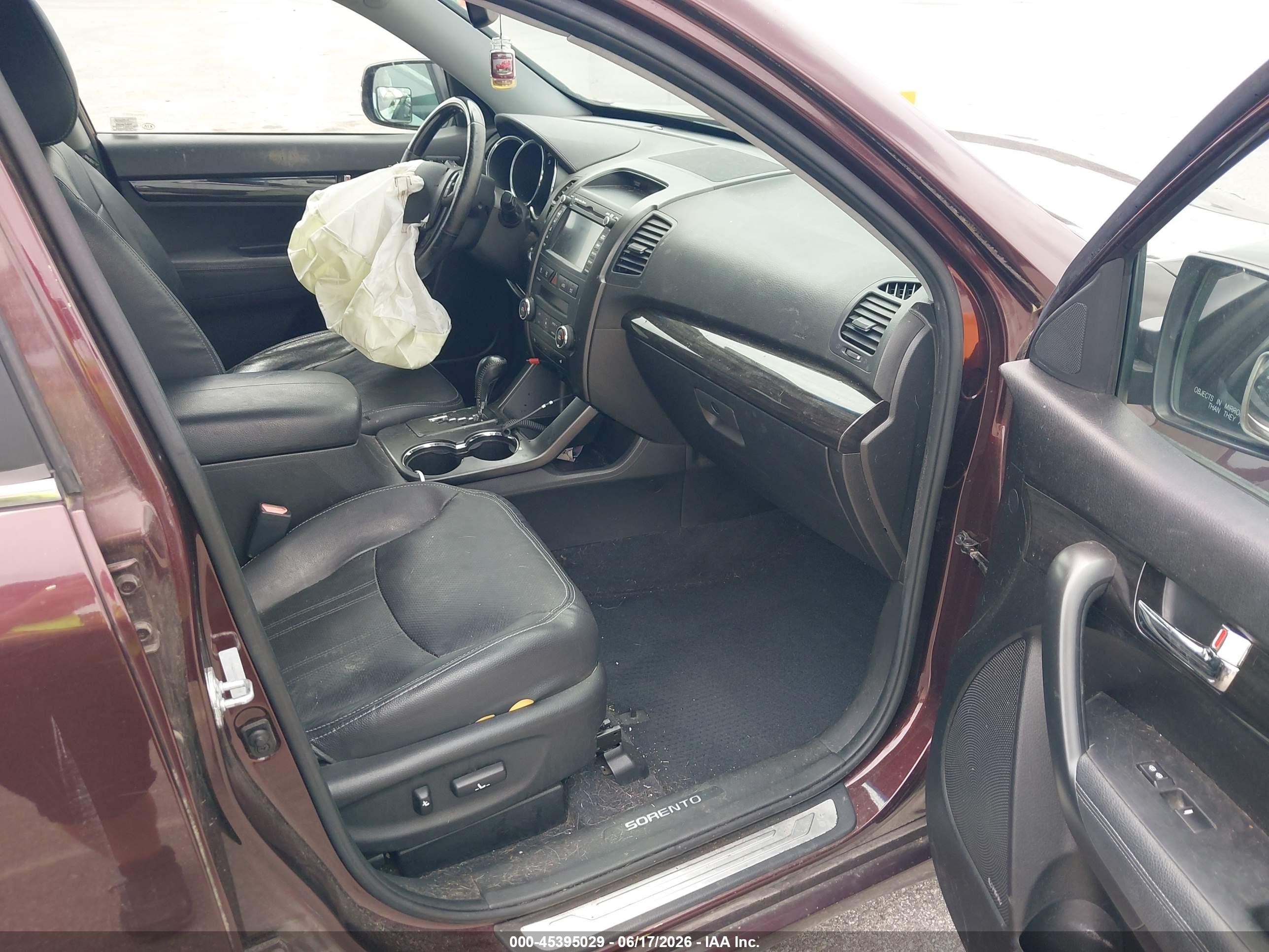 2013 Kia Sorento Sx V6 Maroon vin: 5XYKWDA22DG339518