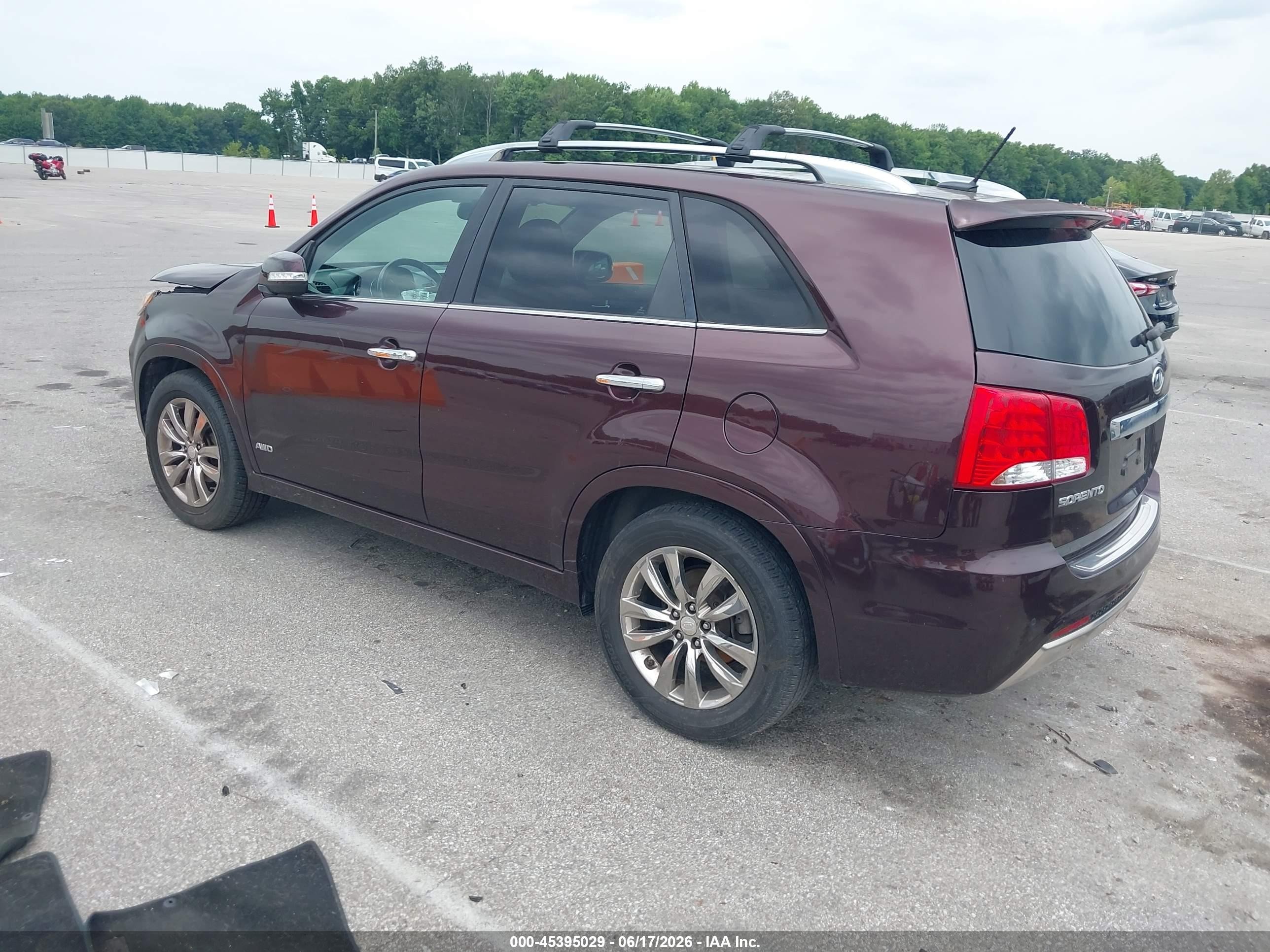 2013 Kia Sorento Sx V6 Maroon vin: 5XYKWDA22DG339518