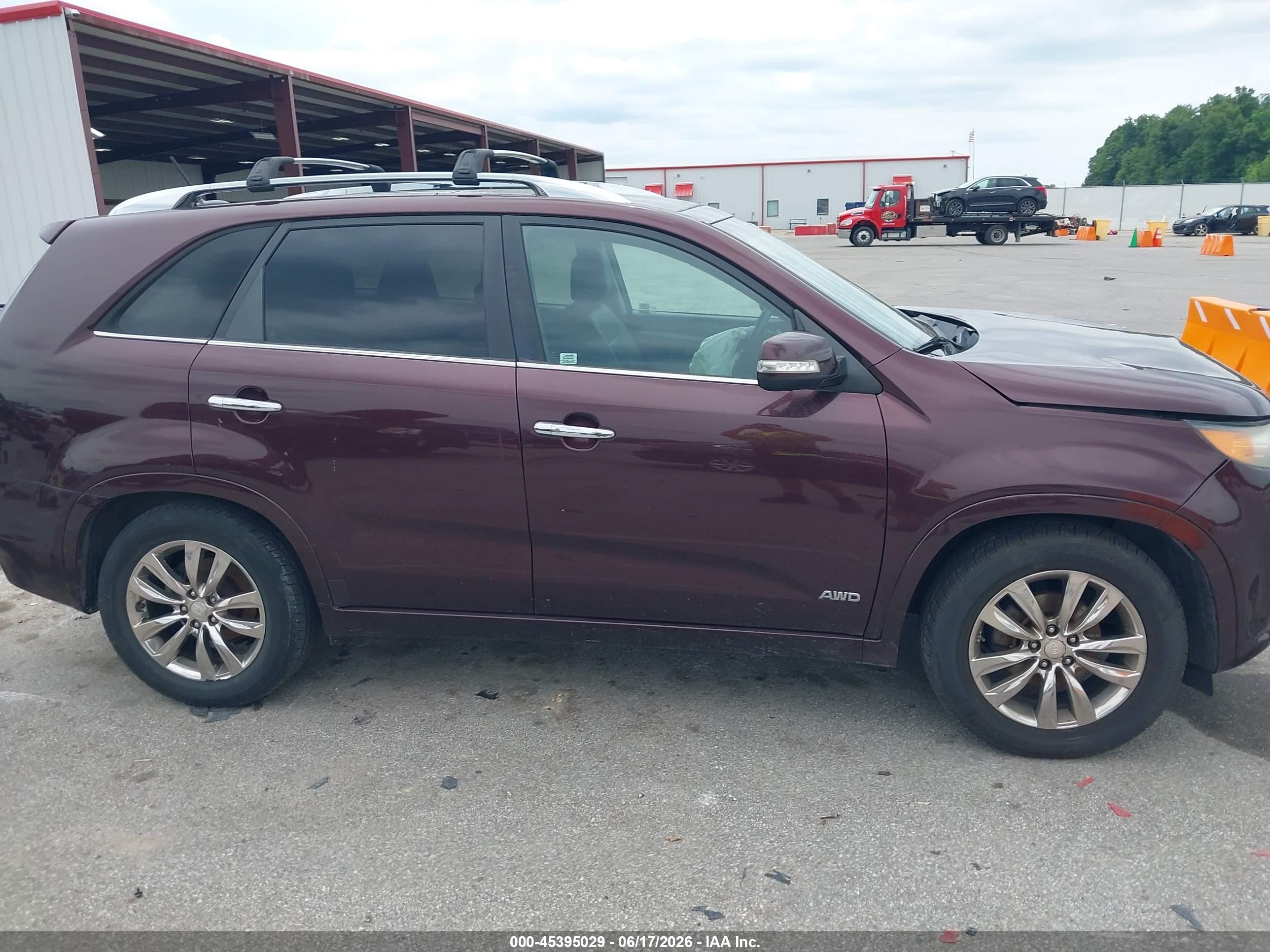 2013 Kia Sorento Sx V6 Maroon vin: 5XYKWDA22DG339518