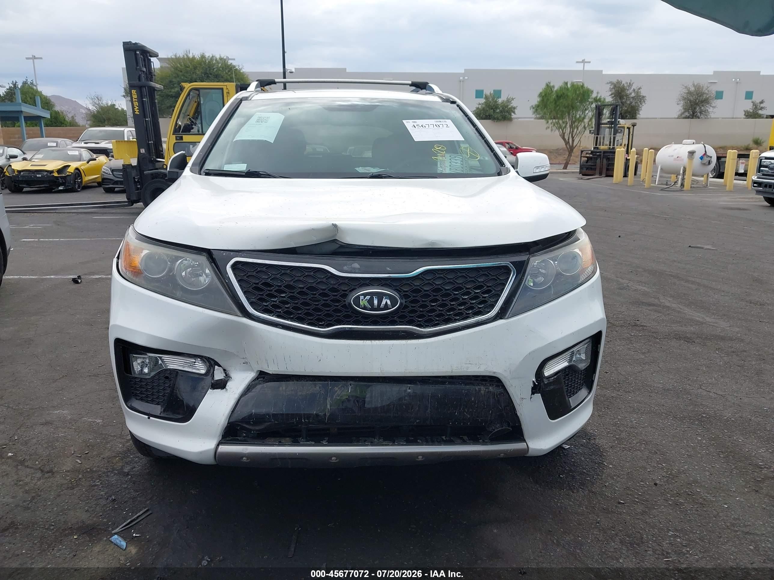 2013 Kia Sorento Sx V6 White vin: 5XYKWDA22DG364287