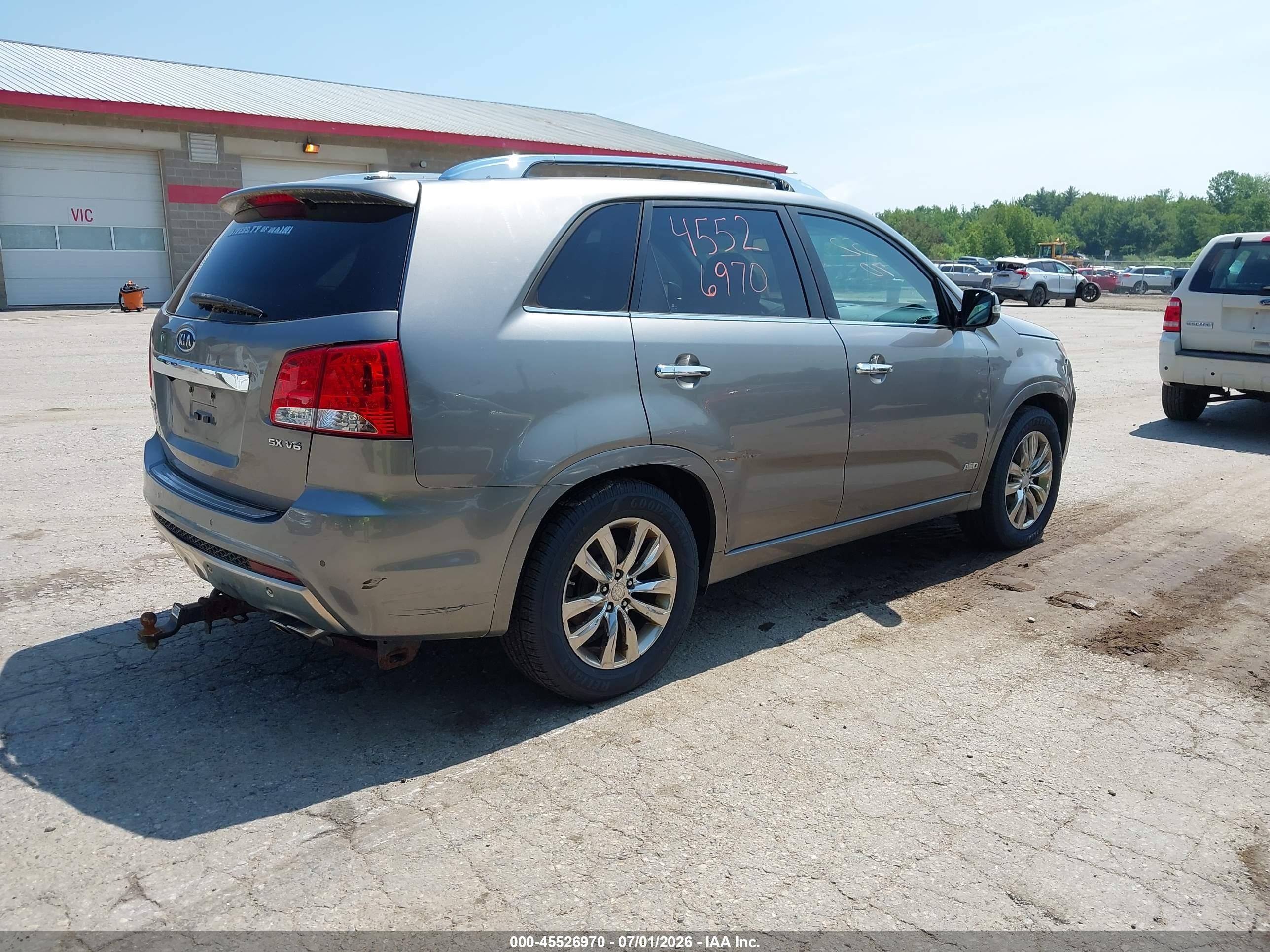 2013 Kia Sorento Sx V6 Gray vin: 5XYKWDA22DG383583