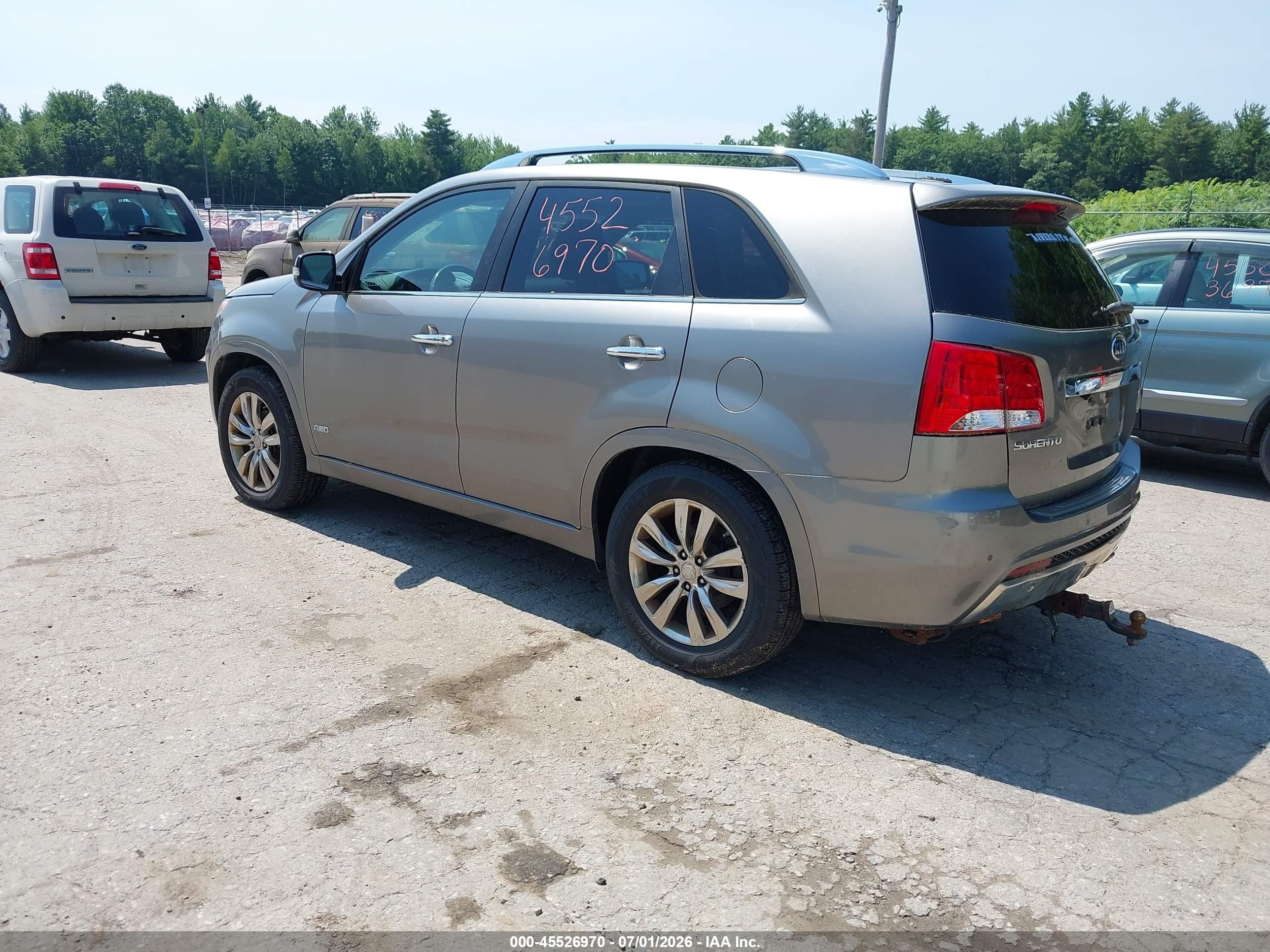 2013 Kia Sorento Sx V6 Gray vin: 5XYKWDA22DG383583