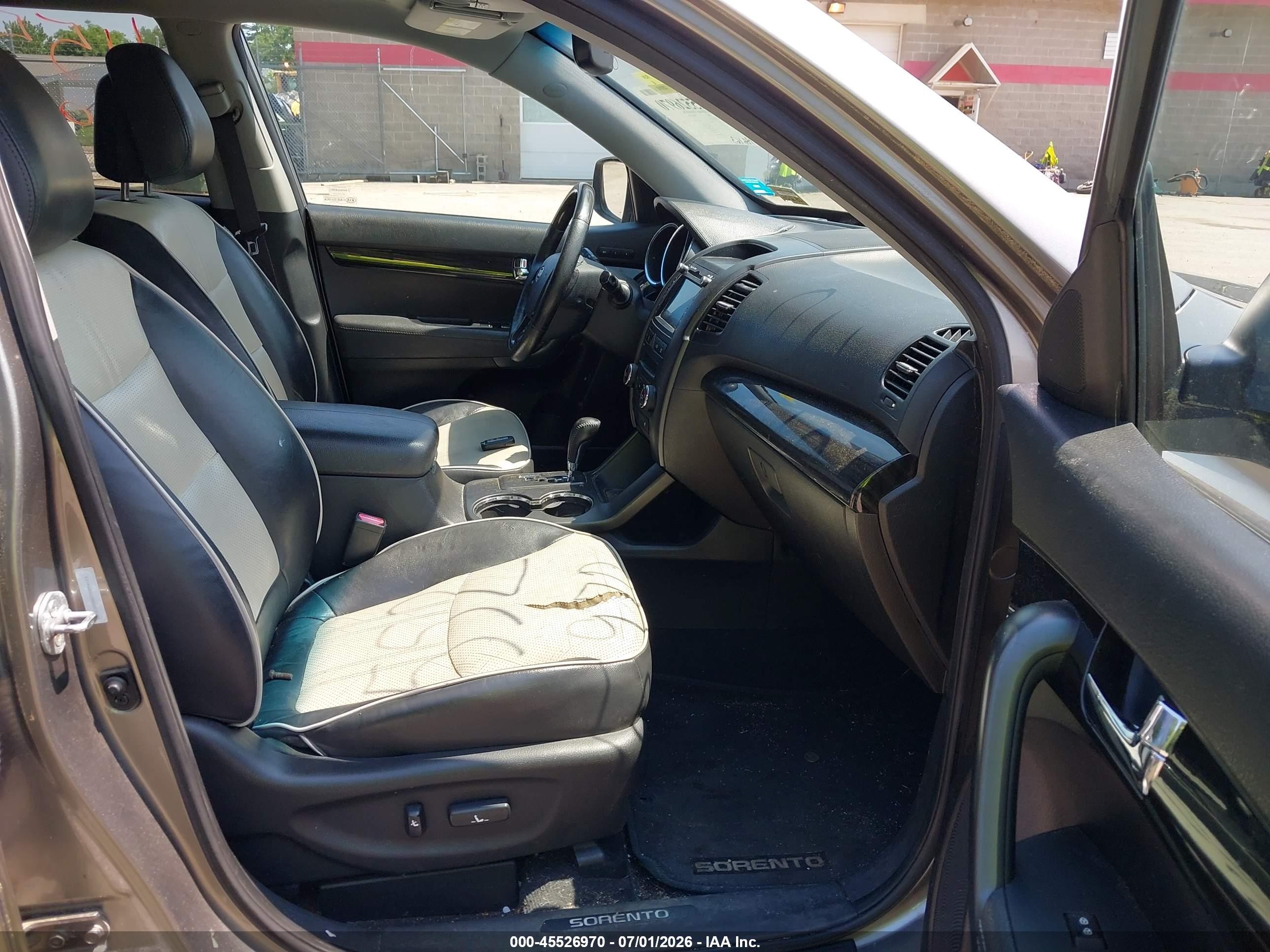 2013 Kia Sorento Sx V6 Gray vin: 5XYKWDA22DG383583