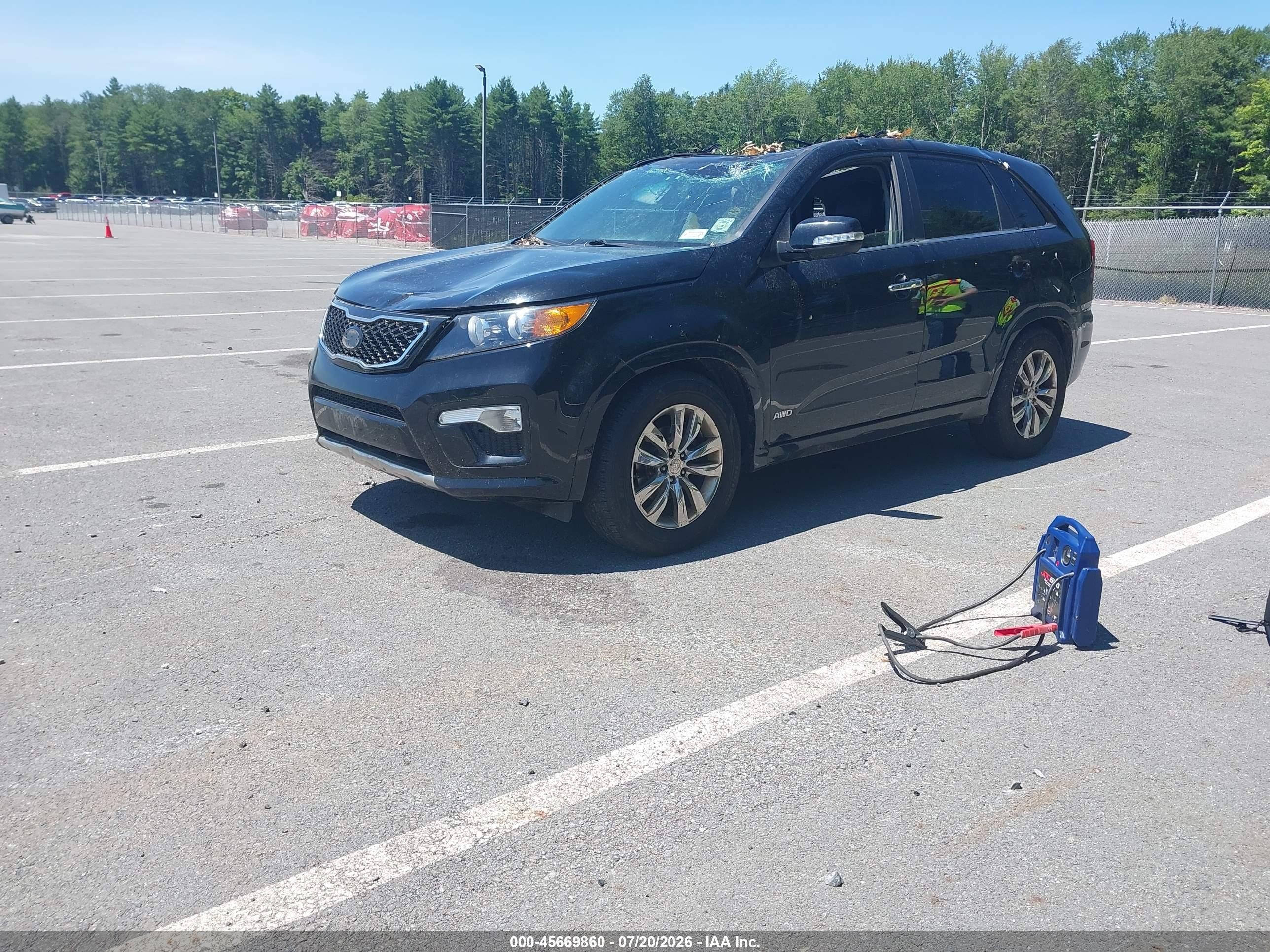 2012 Kia Sorento Sx V6 Black vin: 5XYKWDA23CG302315