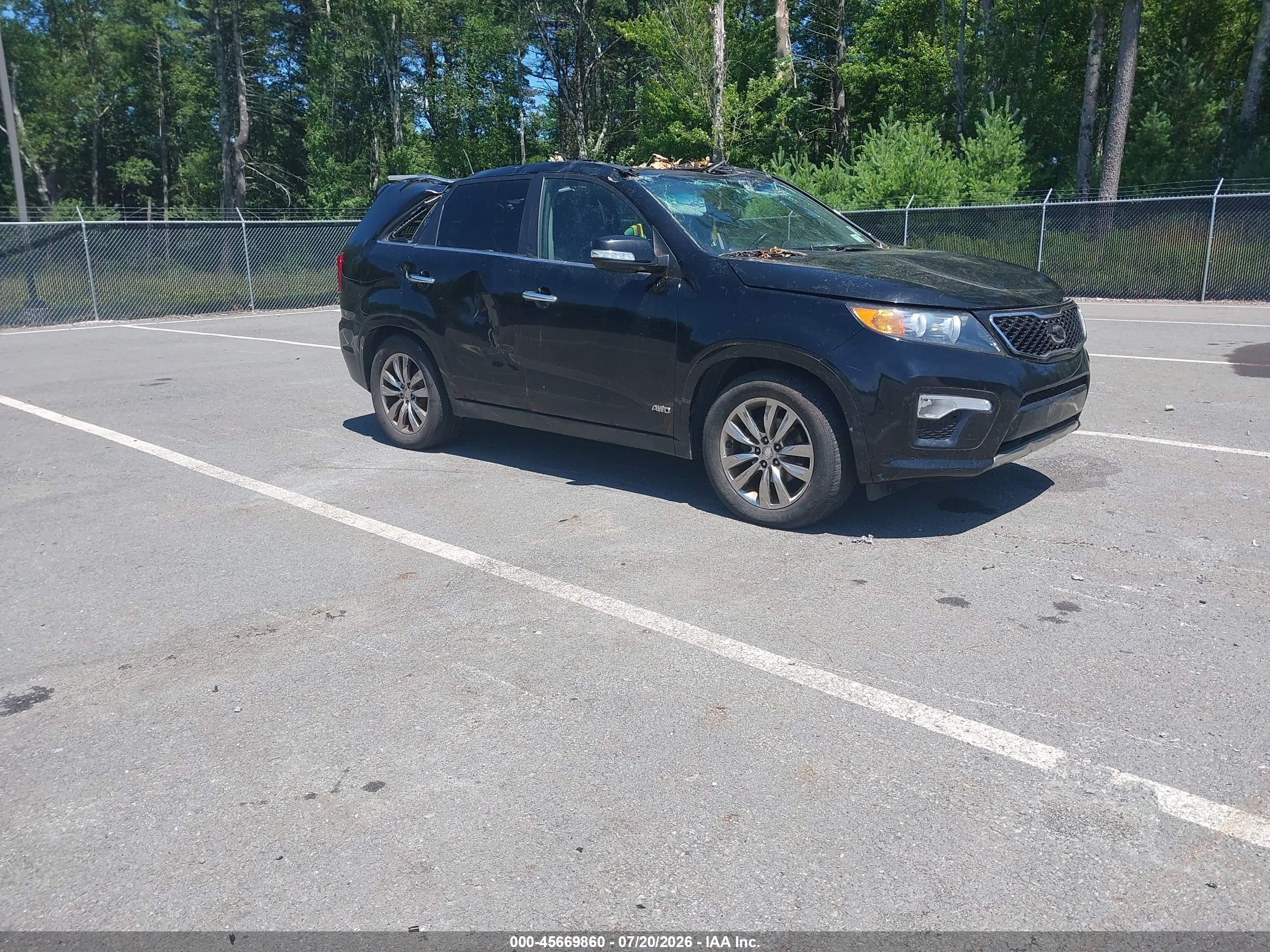 2012 Kia Sorento Sx V6 Black vin: 5XYKWDA23CG302315