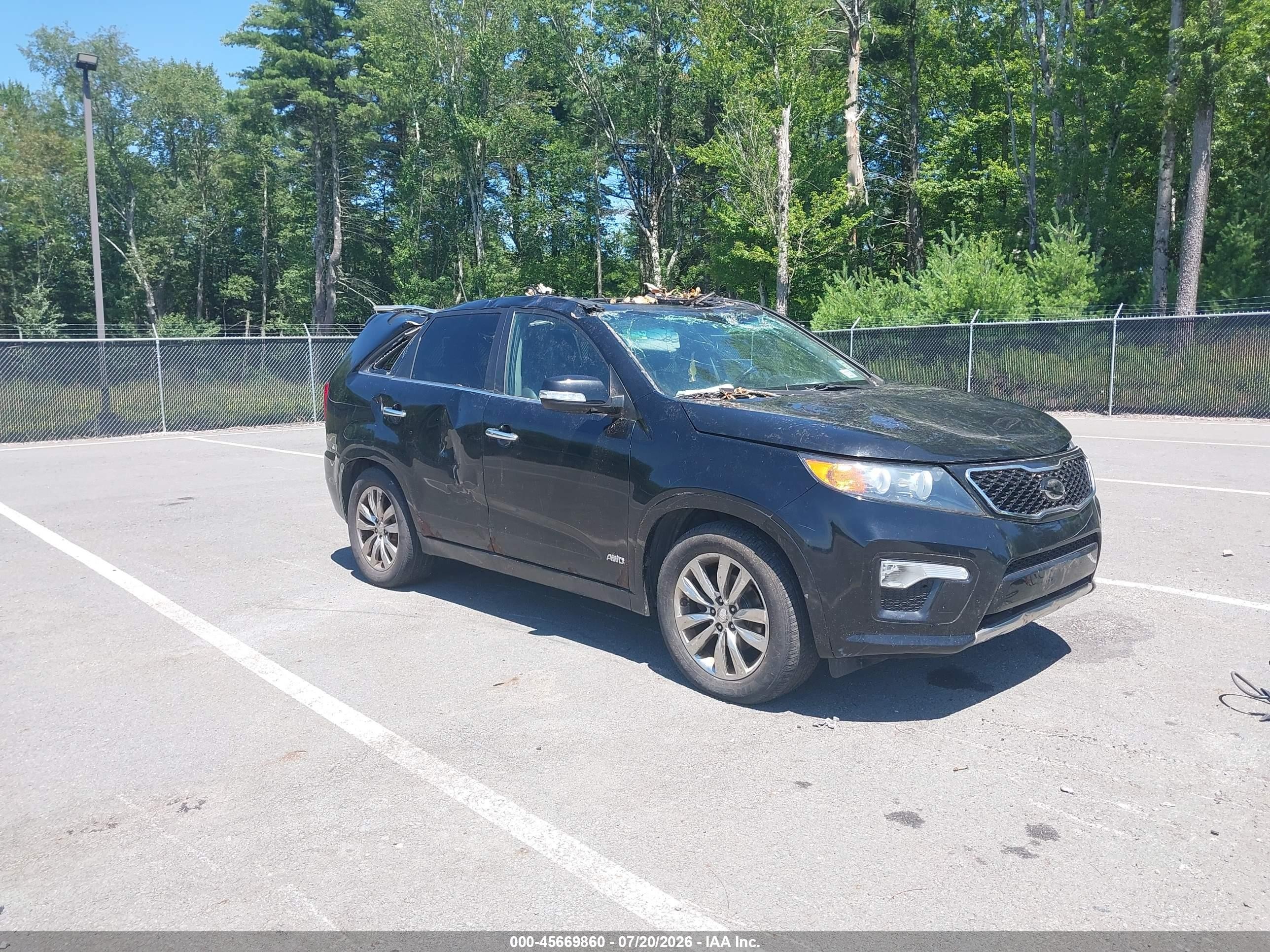 2012 Kia Sorento Sx V6 Black vin: 5XYKWDA23CG302315