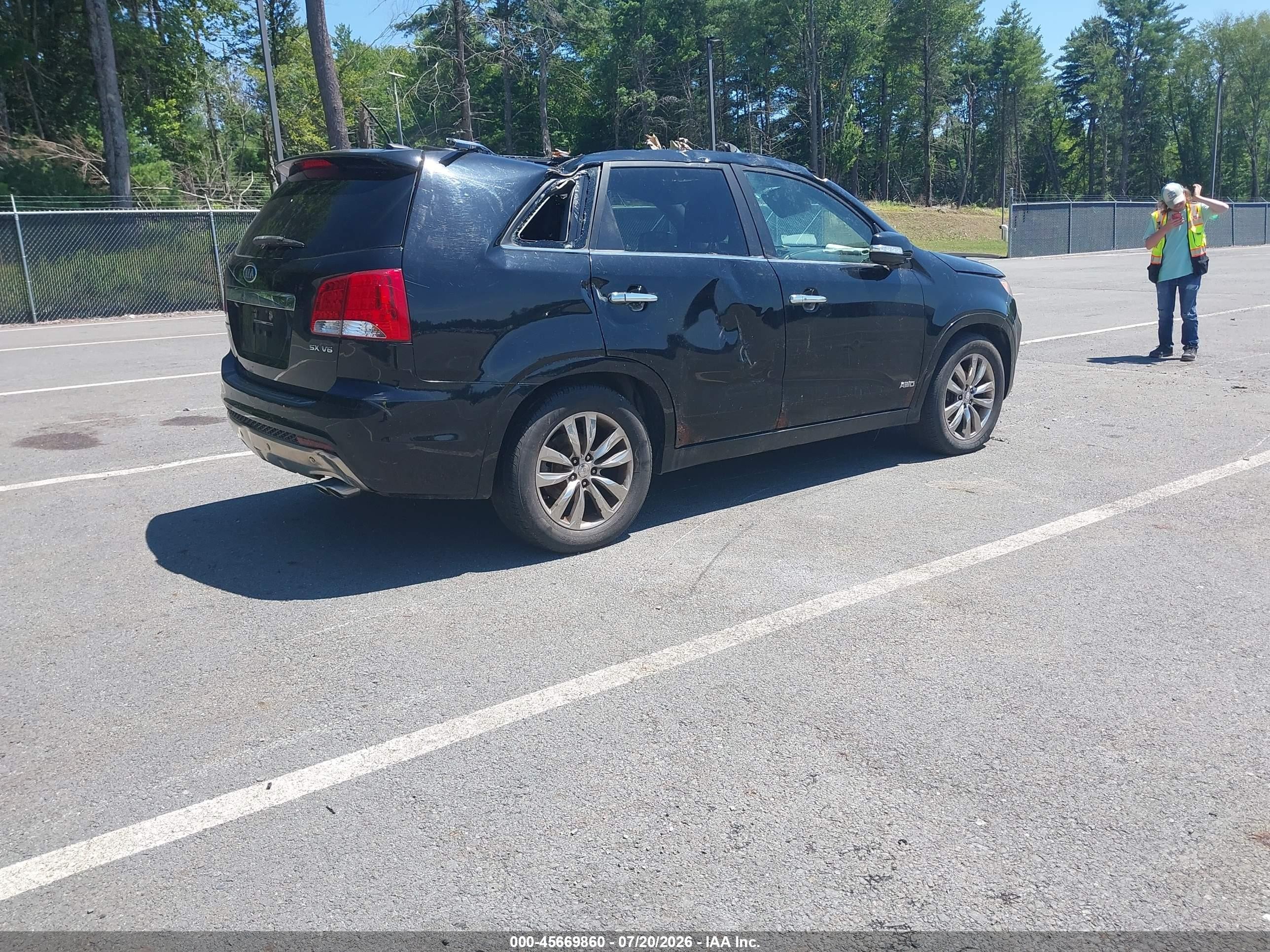 2012 Kia Sorento Sx V6 Black vin: 5XYKWDA23CG302315