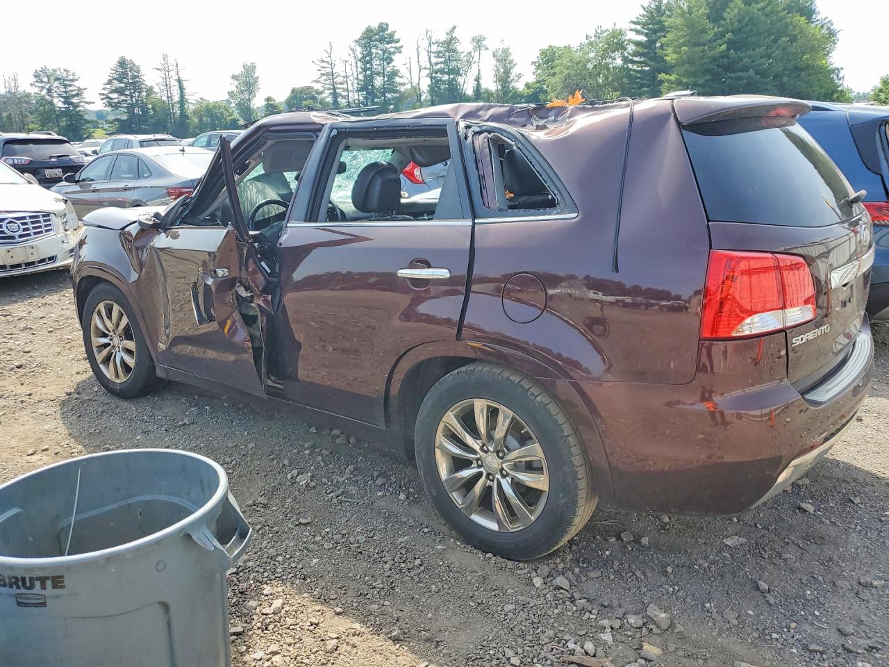 2012 Kia Sorento Sx Burgundy vin: 5XYKWDA24CG251617