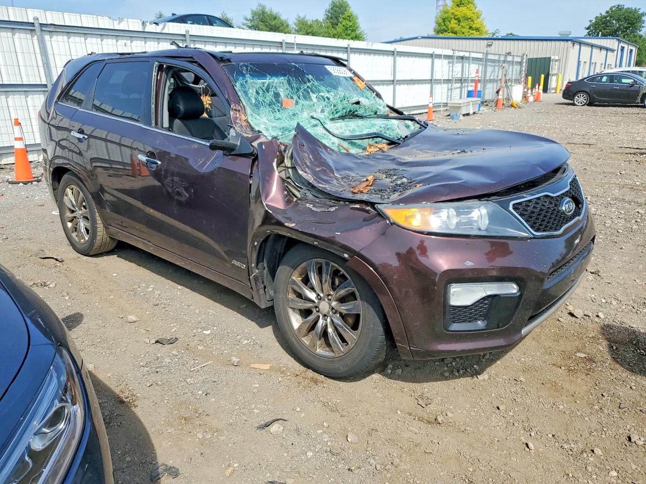 2012 Kia Sorento Sx Burgundy vin: 5XYKWDA24CG251617
