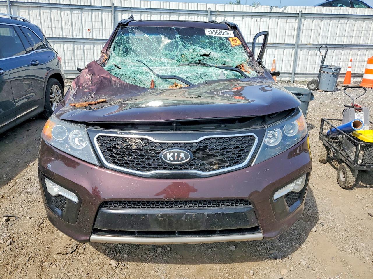 2012 Kia Sorento Sx Burgundy vin: 5XYKWDA24CG251617