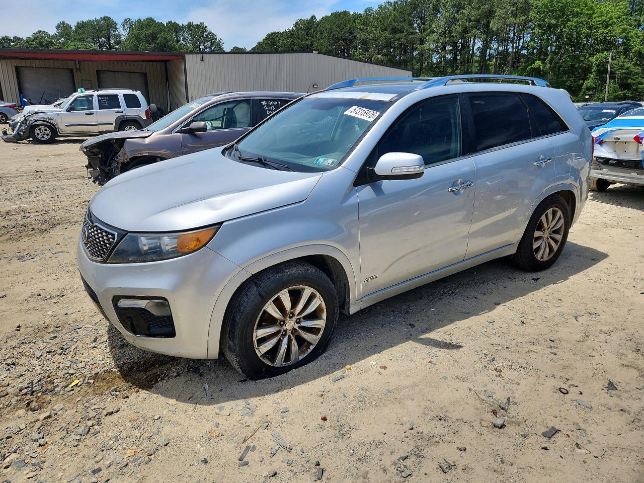 2012 Kia Sorento Sx Silver vin: 5XYKWDA24CG267249