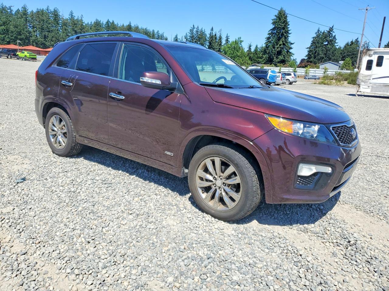 2013 Kia Sorento Sx Maroon vin: 5XYKWDA24DG359432