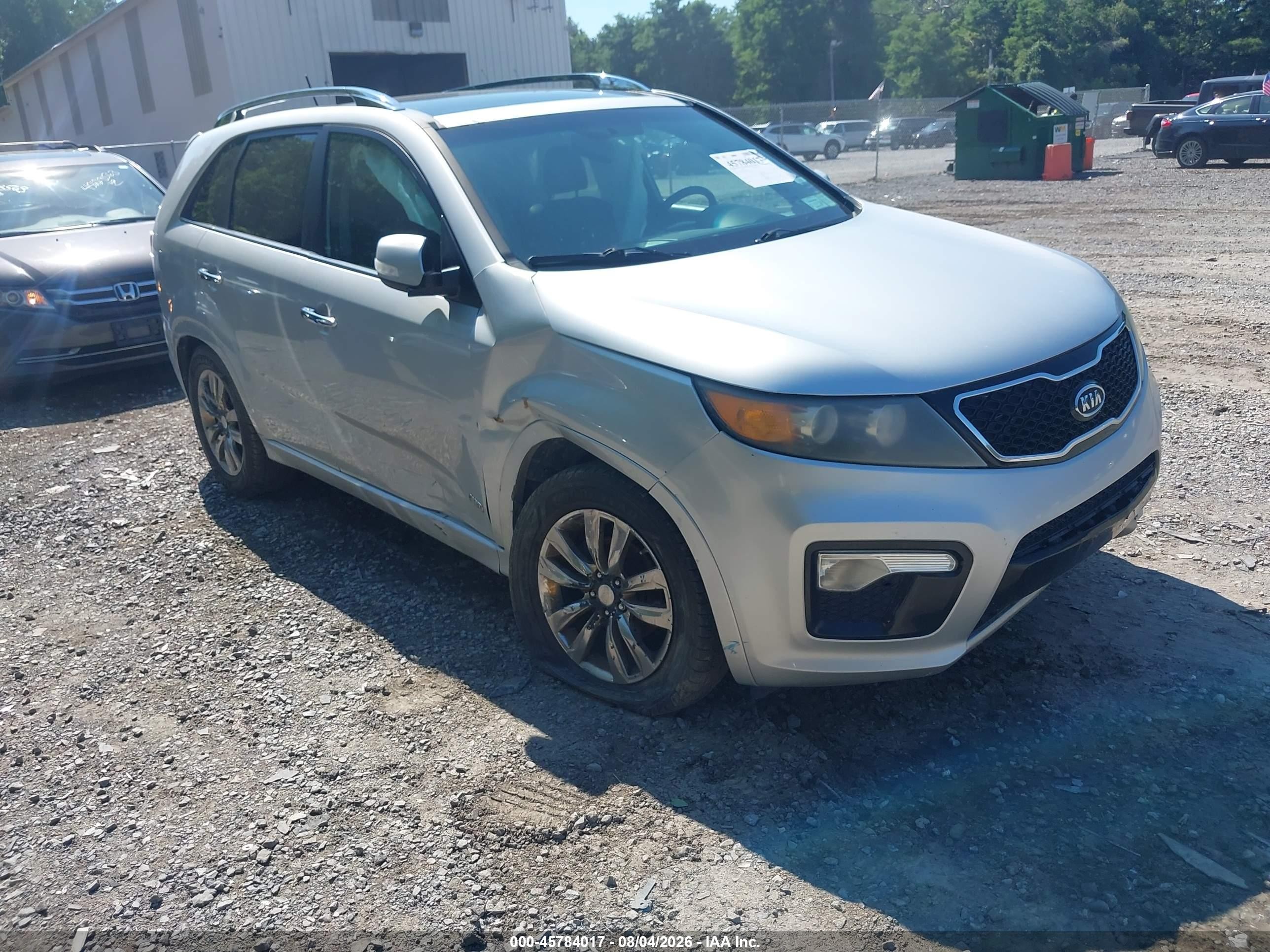 2013 Kia Sorento Sx V6 Silver vin: 5XYKWDA24DG382838