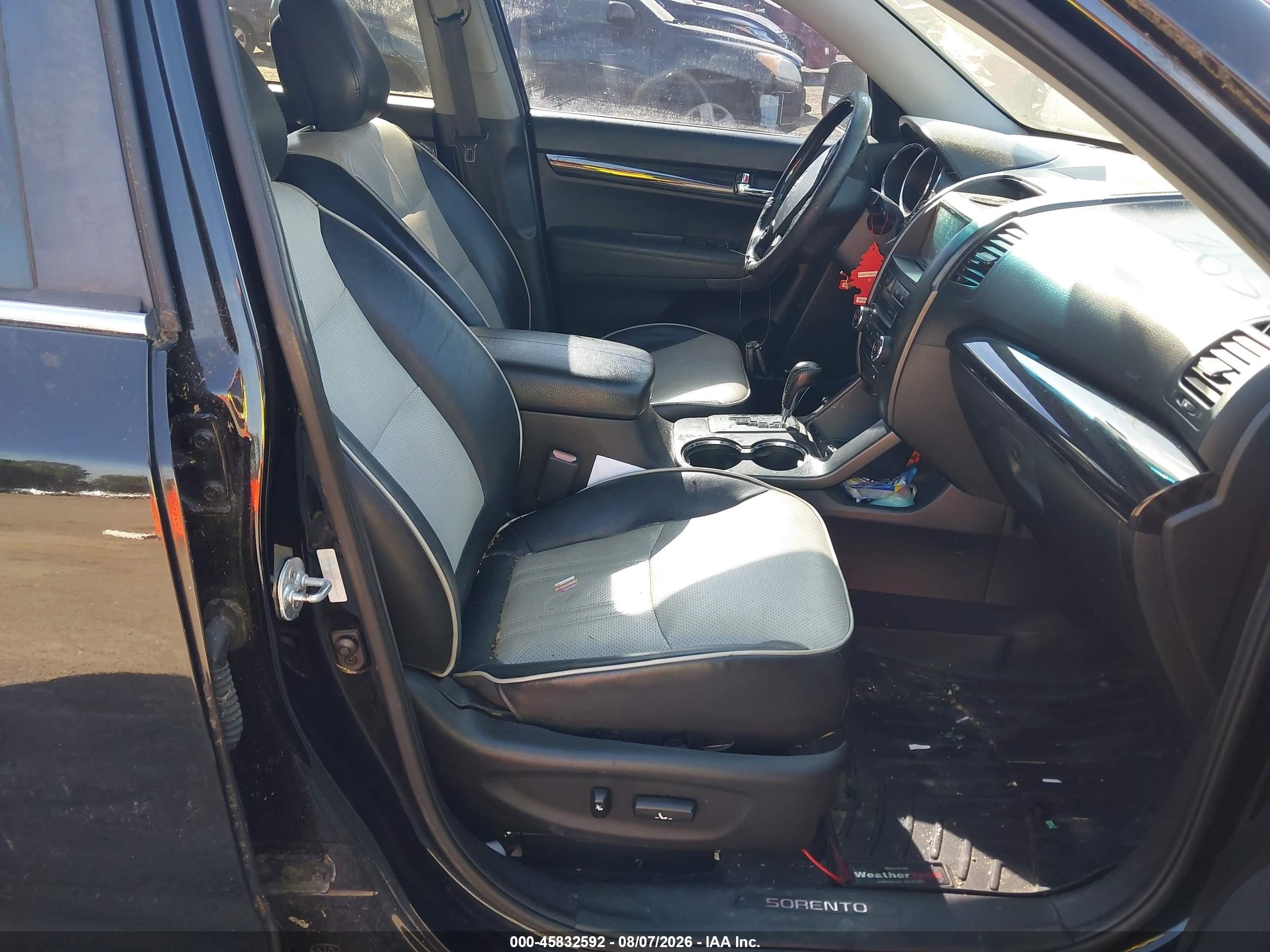 2012 Kia Sorento Sx V6 Black vin: 5XYKWDA25CG263369