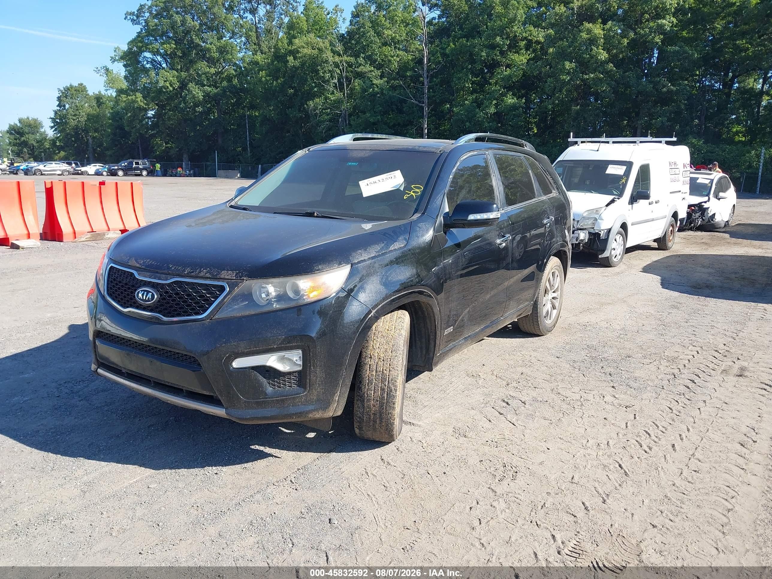 2012 Kia Sorento Sx V6 Black vin: 5XYKWDA25CG263369
