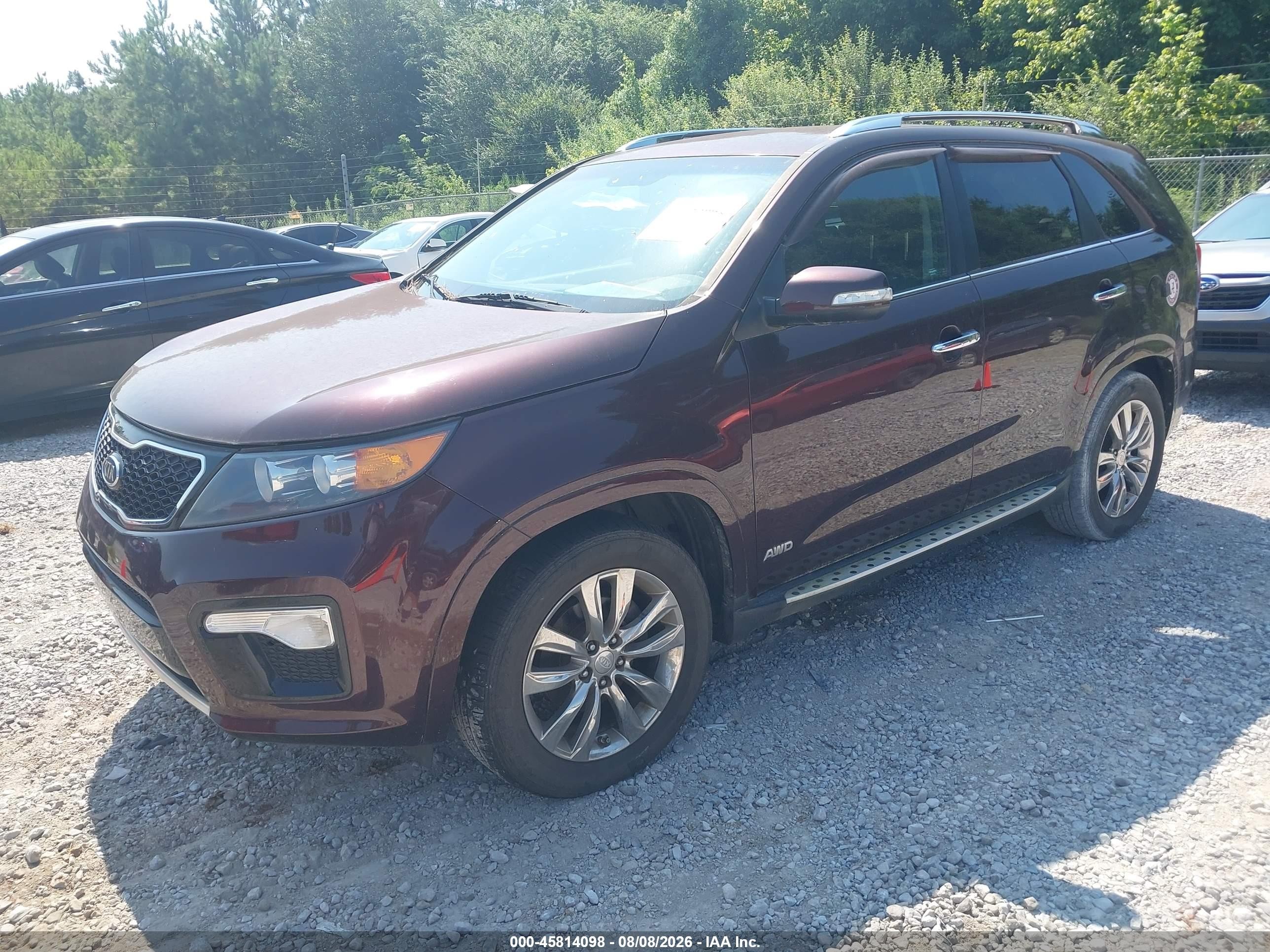 2013 Kia Sorento Sx V6 Red vin: 5XYKWDA25DG328805