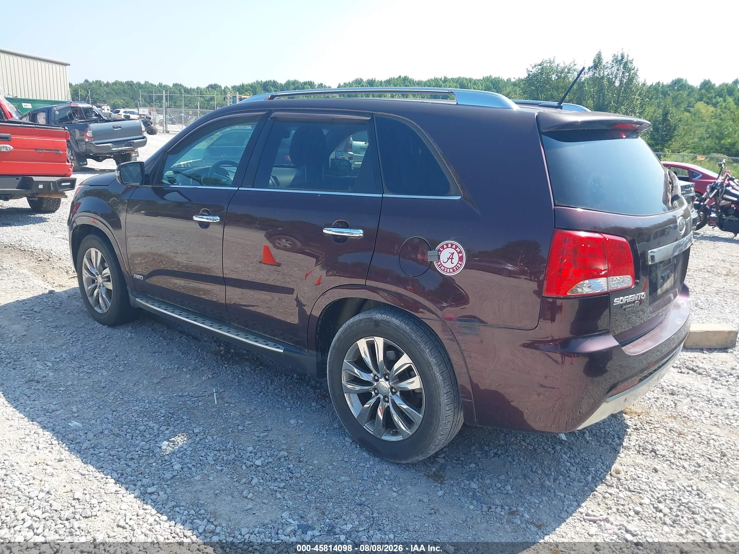 2013 Kia Sorento Sx V6 Red vin: 5XYKWDA25DG328805