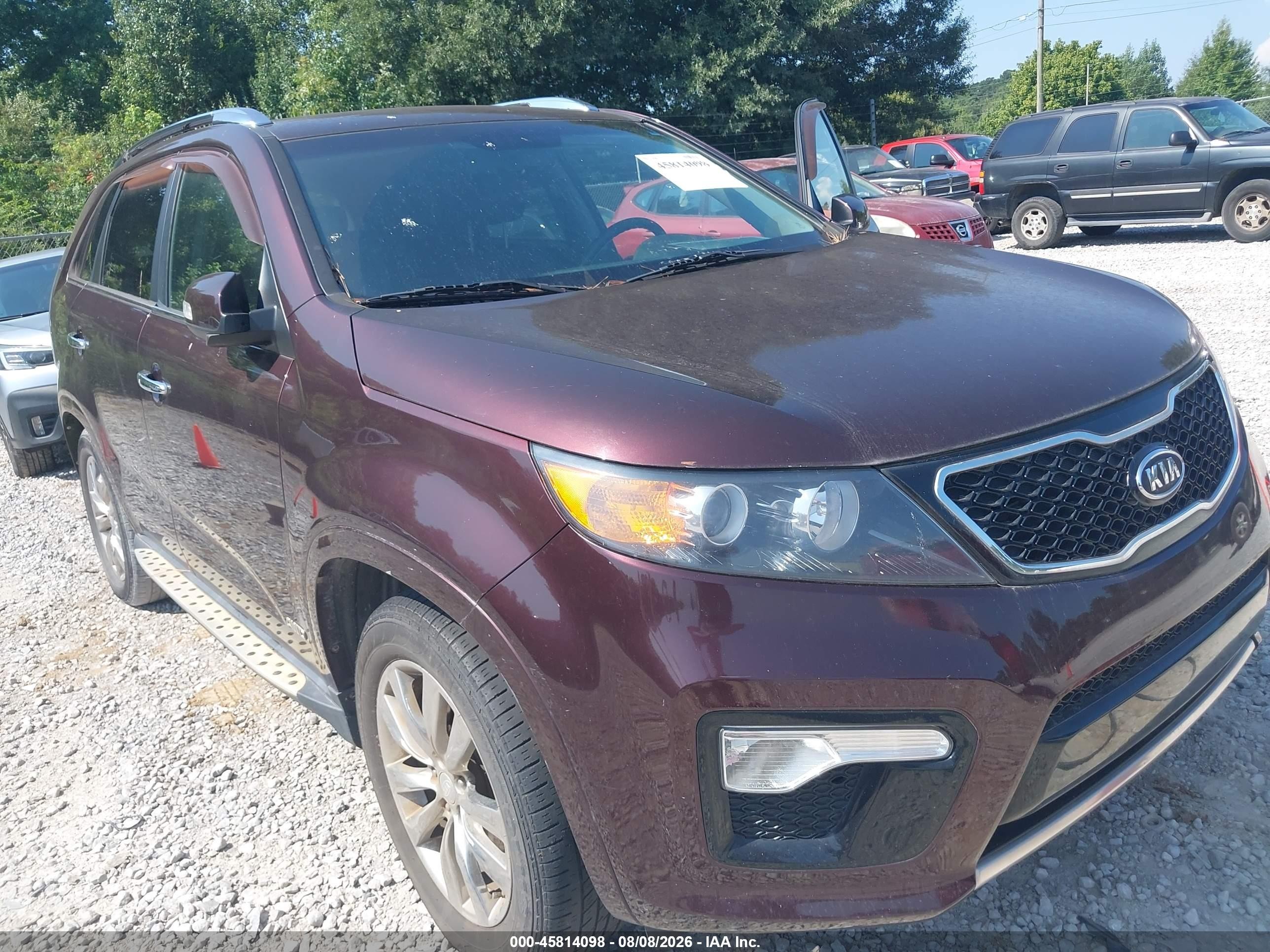 2013 Kia Sorento Sx V6 Red vin: 5XYKWDA25DG328805