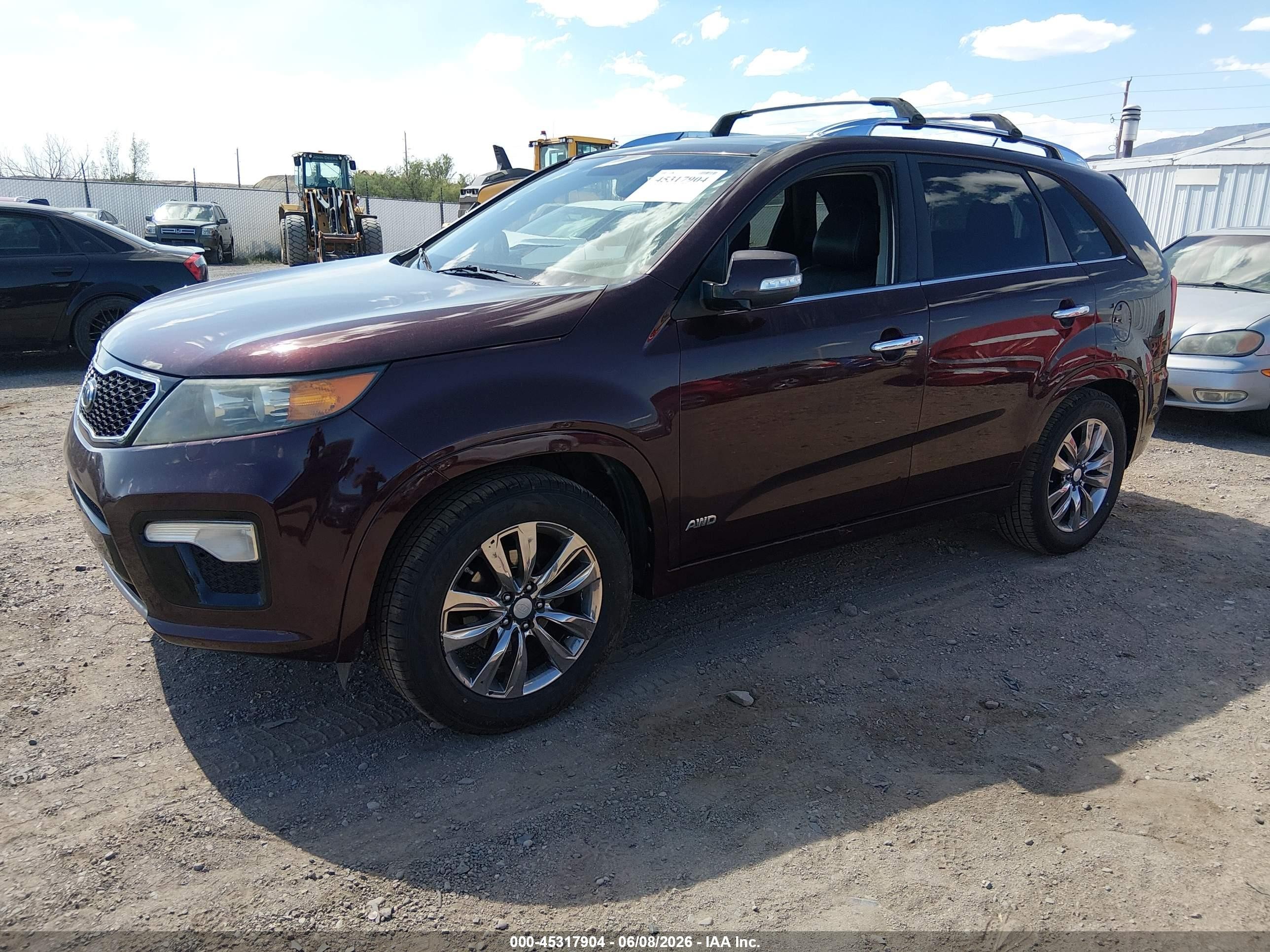 2013 Kia Sorento Sx V6 Purple vin: 5XYKWDA25DG360668