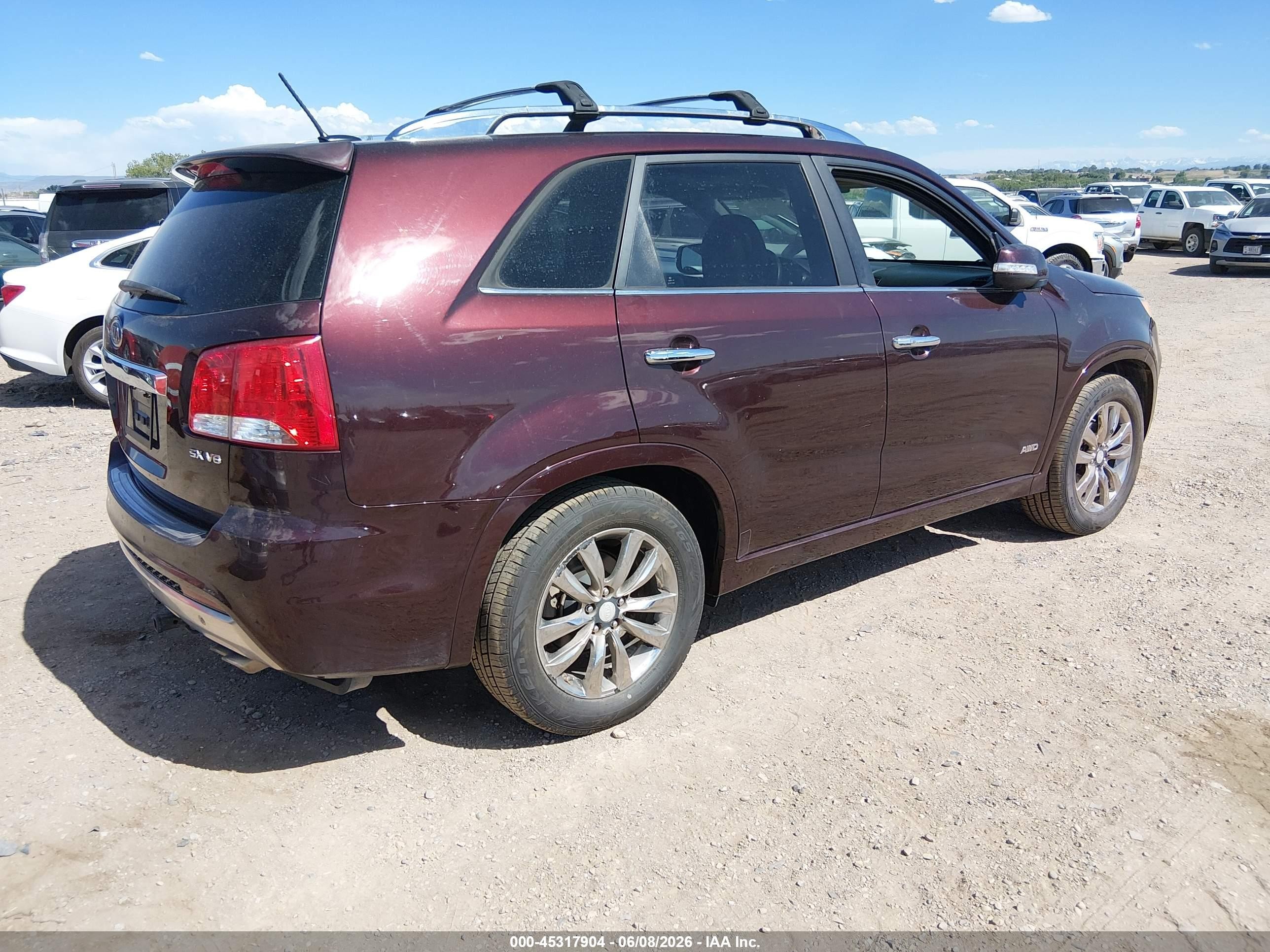 2013 Kia Sorento Sx V6 Purple vin: 5XYKWDA25DG360668