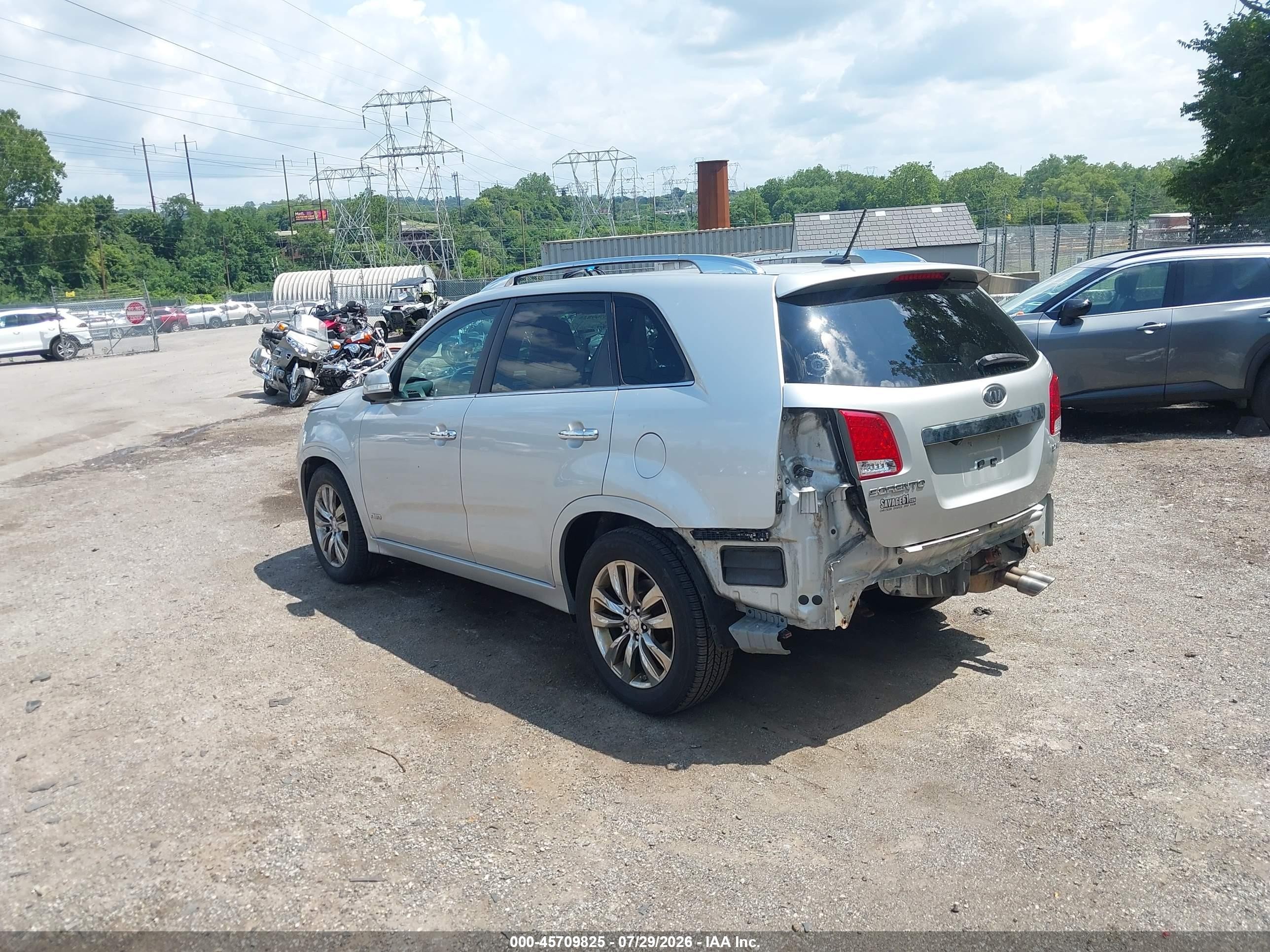 2013 Kia Sorento Sx V6 Silver vin: 5XYKWDA25DG384856